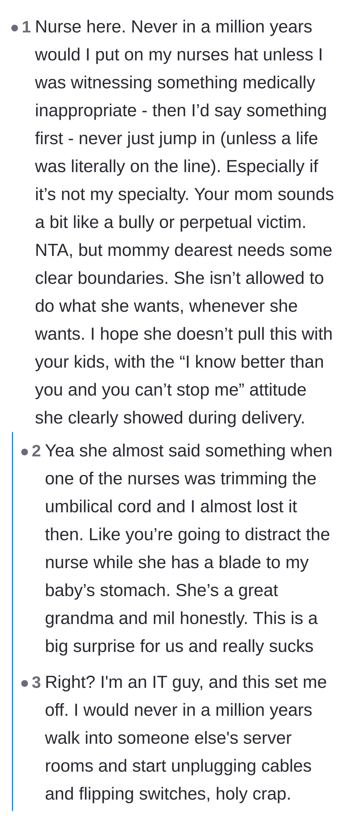 Comment thread 6 - Medical professionals explaining why jumping in outside of your specialty is a massive red flag.
