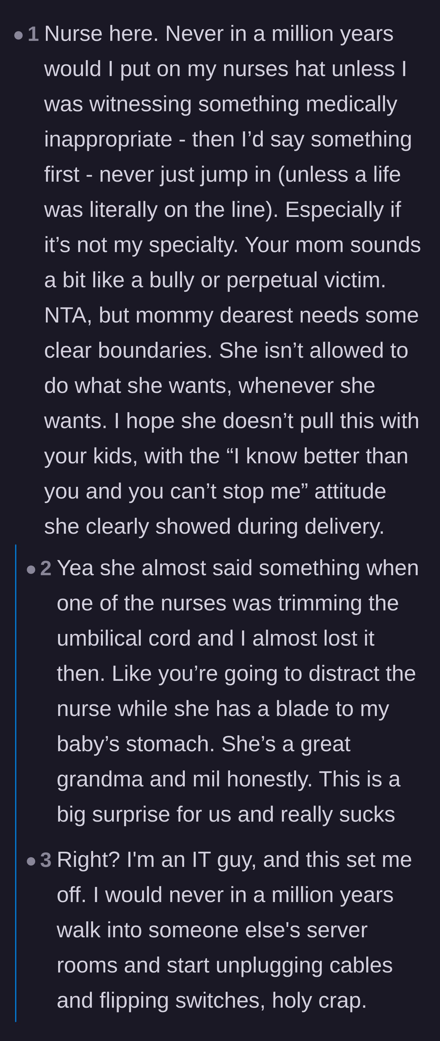 Comment thread 6 - Medical professionals explaining why jumping in outside of your specialty is a massive red flag.
