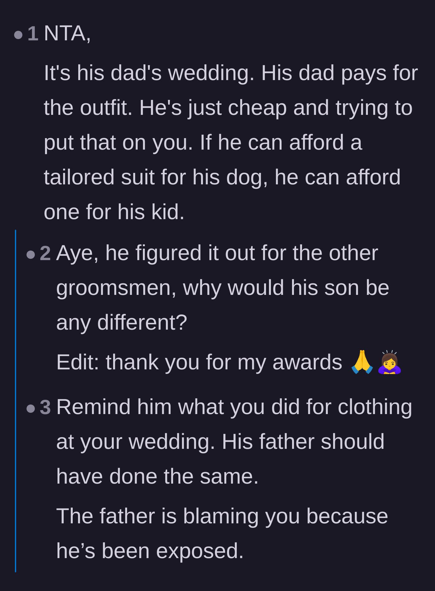 Comment thread 1 - A deep dive into why children blame the 'safe parent' when their neglectful parent breaks their heart.