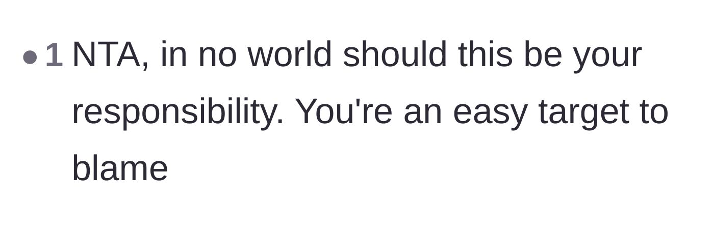 Comment thread 6 - Pointing out that the mother is just a convenient scapegoat for the father's failure.