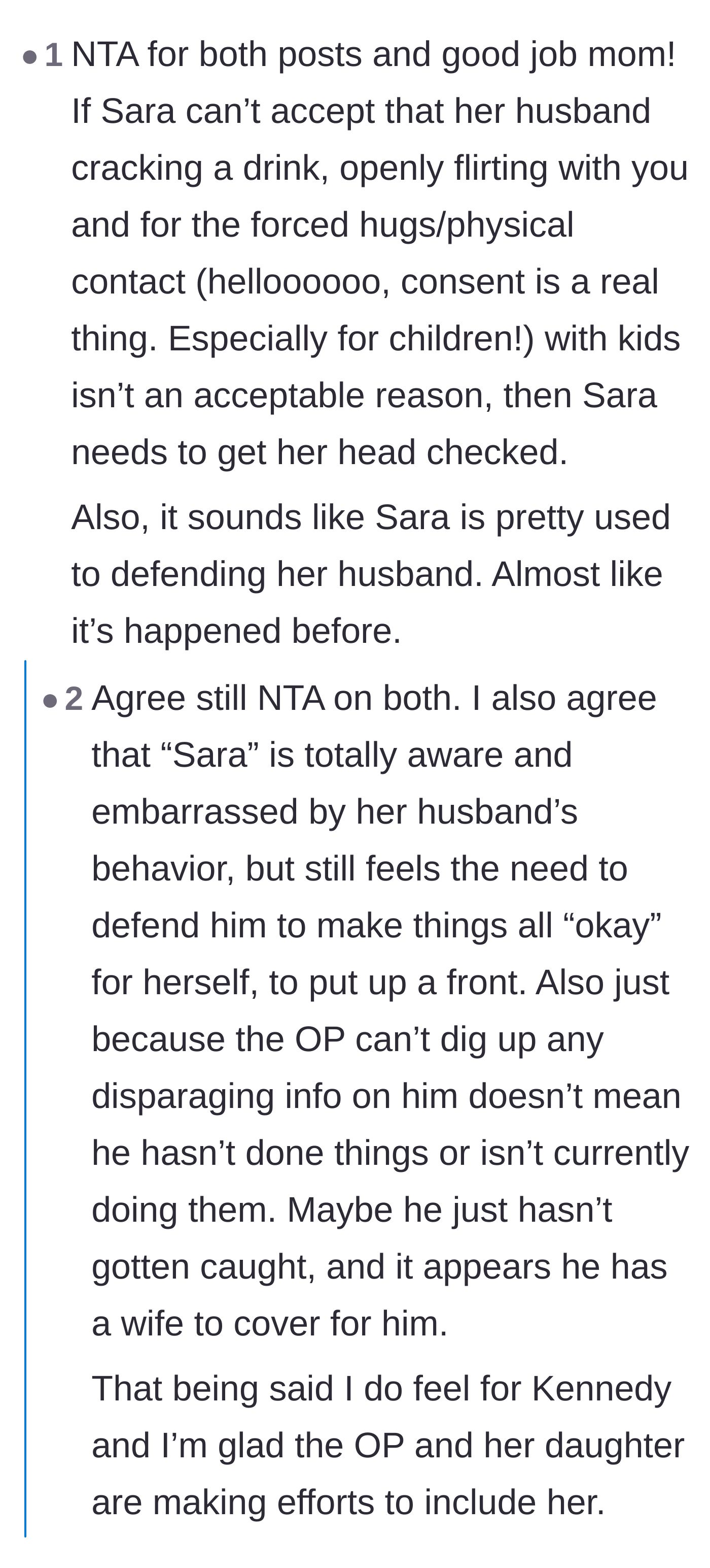 Comment thread 3 - An analysis of why the other mother aggressively defended her husband's inappropriate behavior