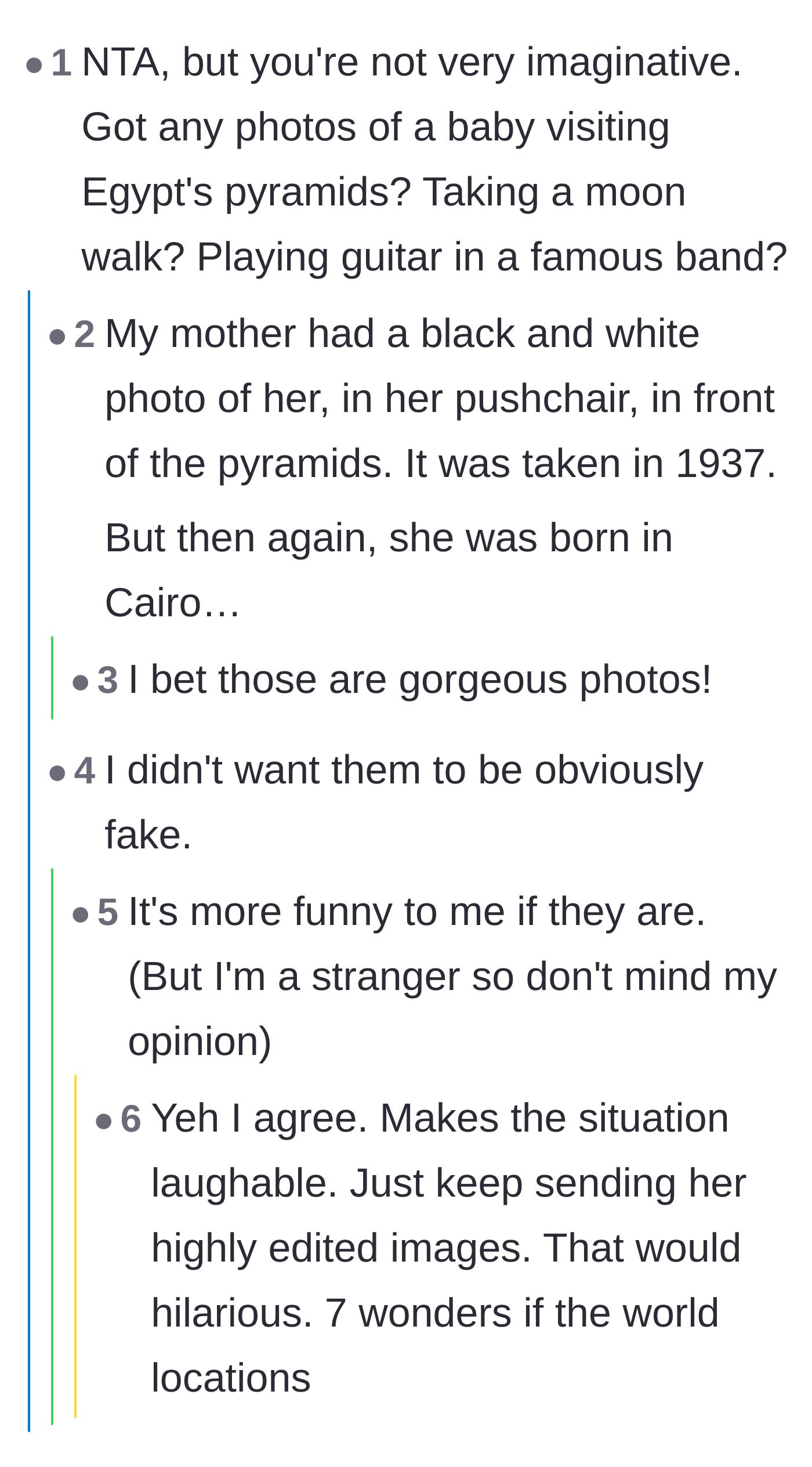 Comment thread 3 - Readers joke about generating obviously fake, absurd images of the baby in famous historical locations.