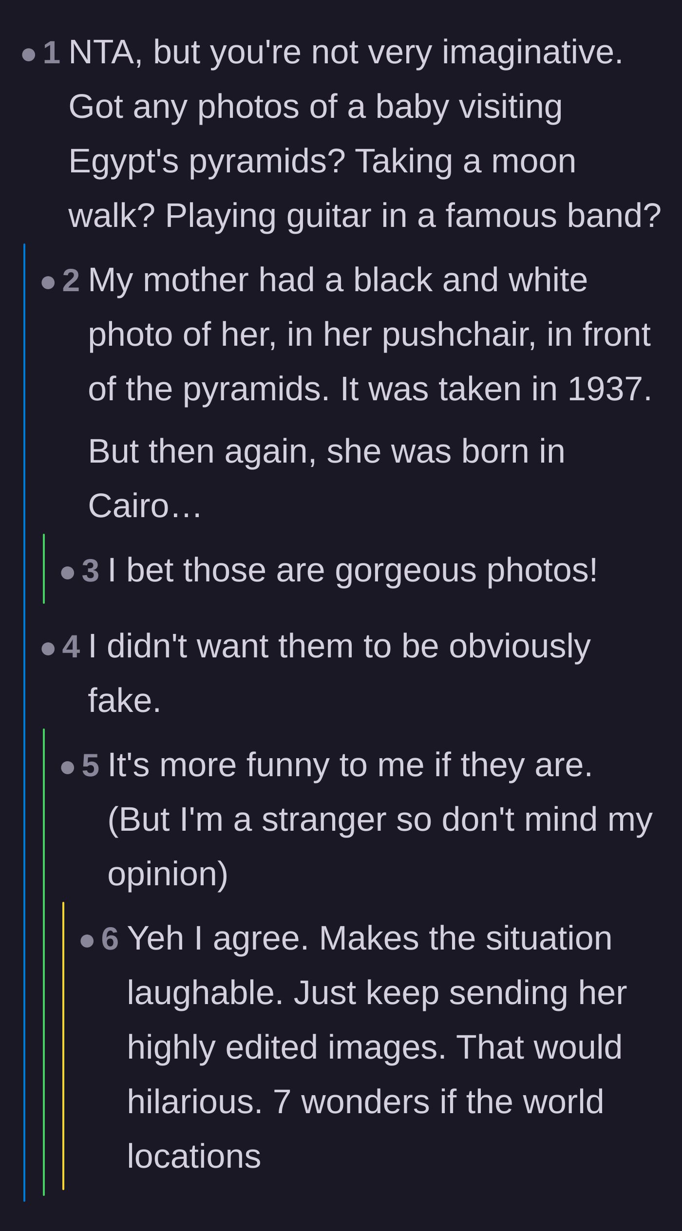 Comment thread 3 - Readers joke about generating obviously fake, absurd images of the baby in famous historical locations.