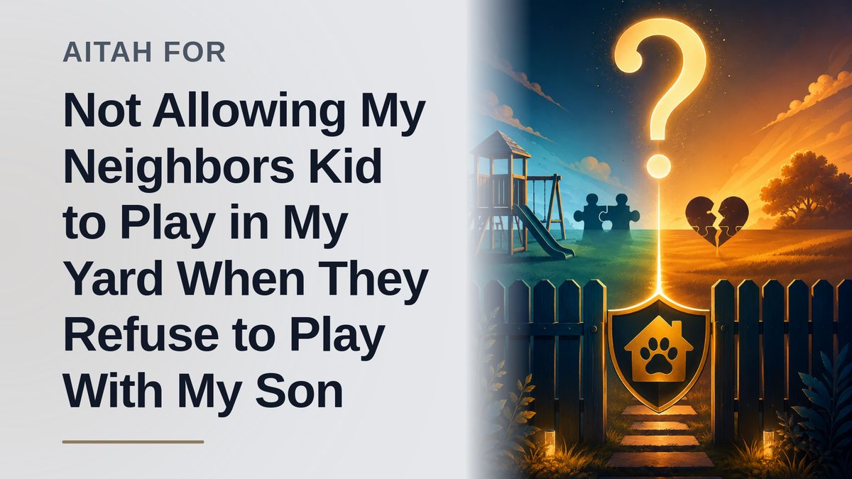 The Protective Mother Who Banned The Petty Neighbors Over A Playground Turf War