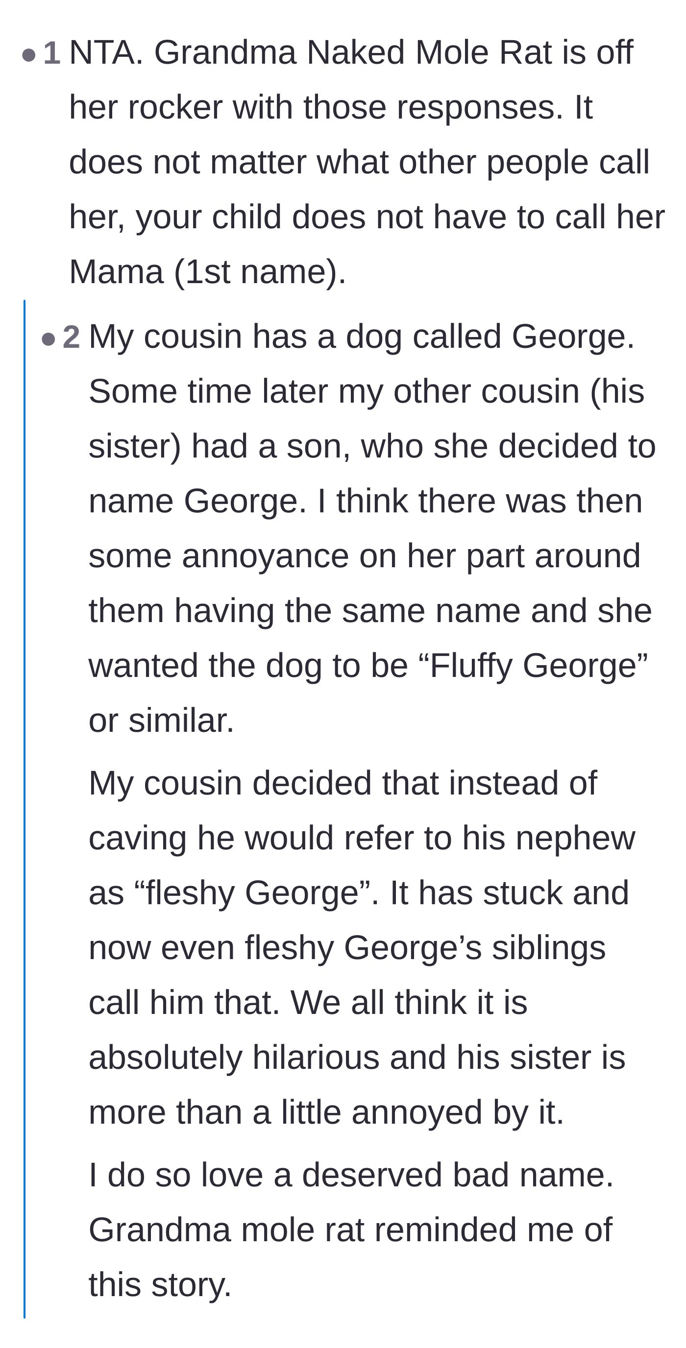 Comment thread 6 - Humorous stories of maliciously compliant nicknames and calling out the girlfriend's irrational demands