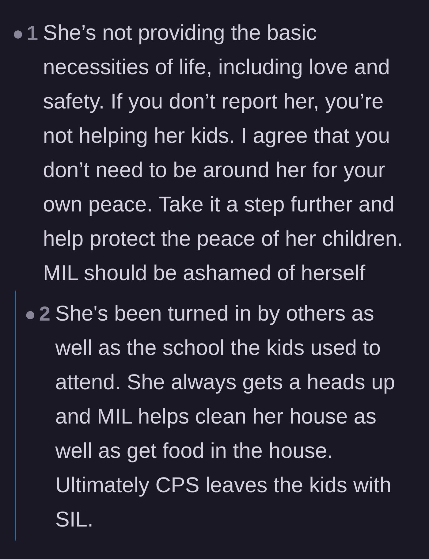 Comment thread 4 - Pleas from readers to escalate the child protective services reports despite the agency's past failures to intervene.