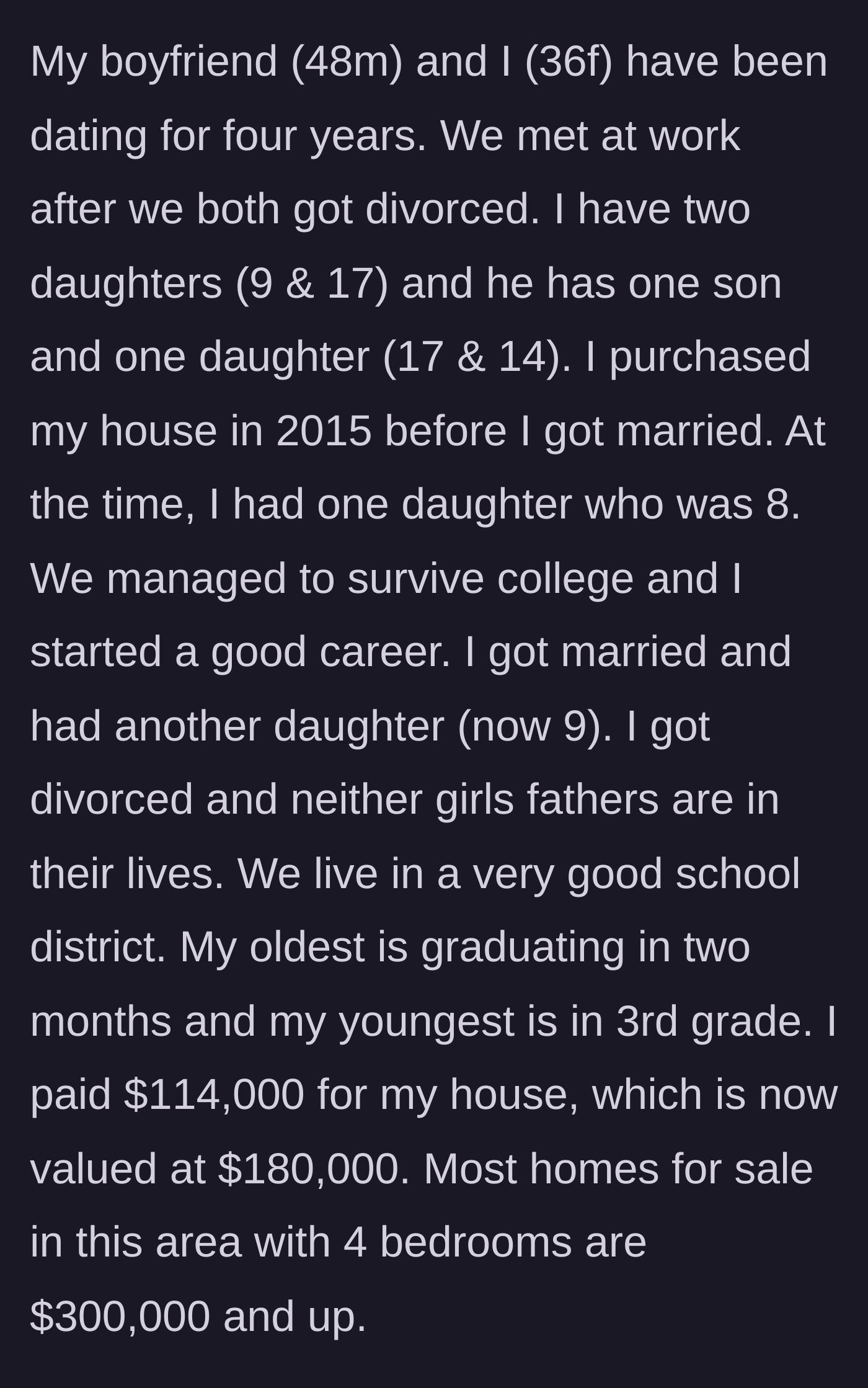 Story part 1 - A 36-year-old single mother explains her hard-earned home ownership and her children's excellent school district.