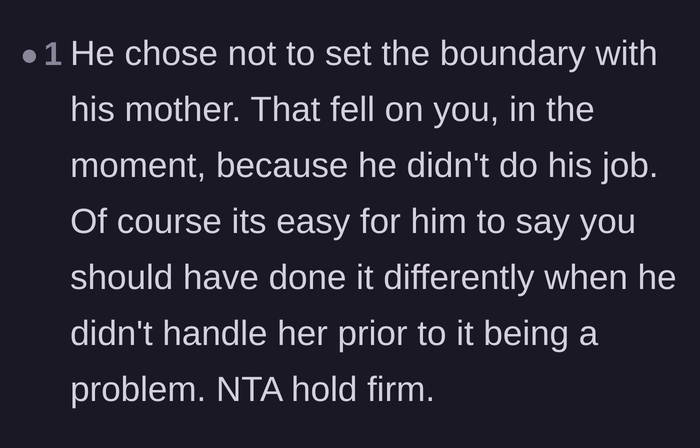 Comment thread 6 - Calling out the husband's hypocrisy for critiquing his wife's tone when he failed to step up