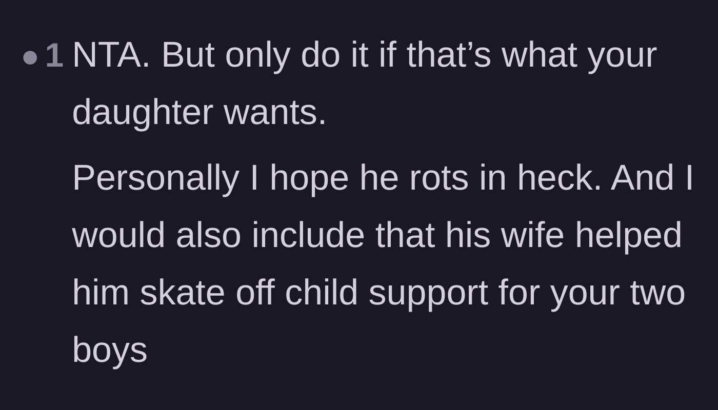 Comment thread 3 - Agreement that the ex-husband deserves exposure, including his new wife's financial manipulation.