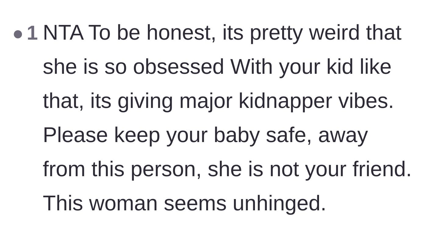Comment thread 4 - A blunt warning that the friend is giving off major kidnapper vibes