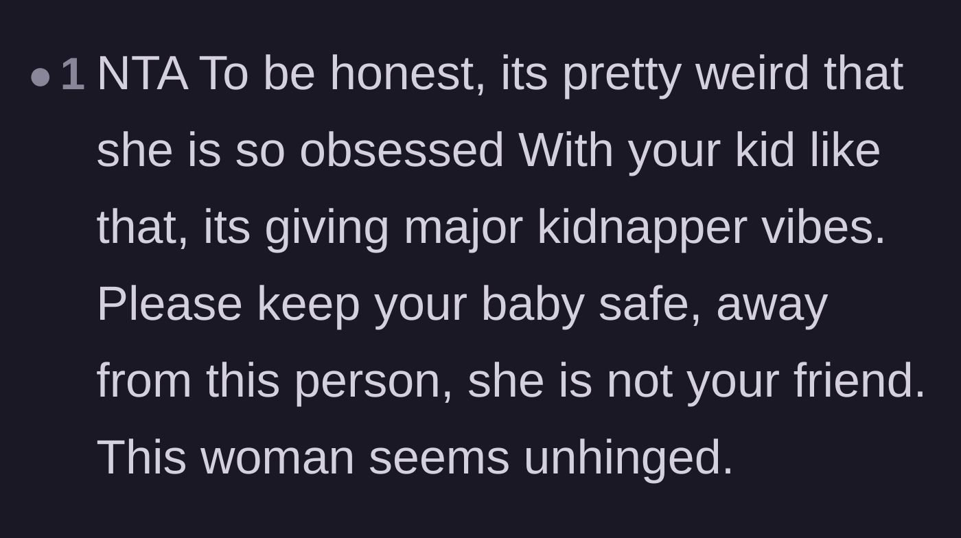 Comment thread 4 - A blunt warning that the friend is giving off major kidnapper vibes