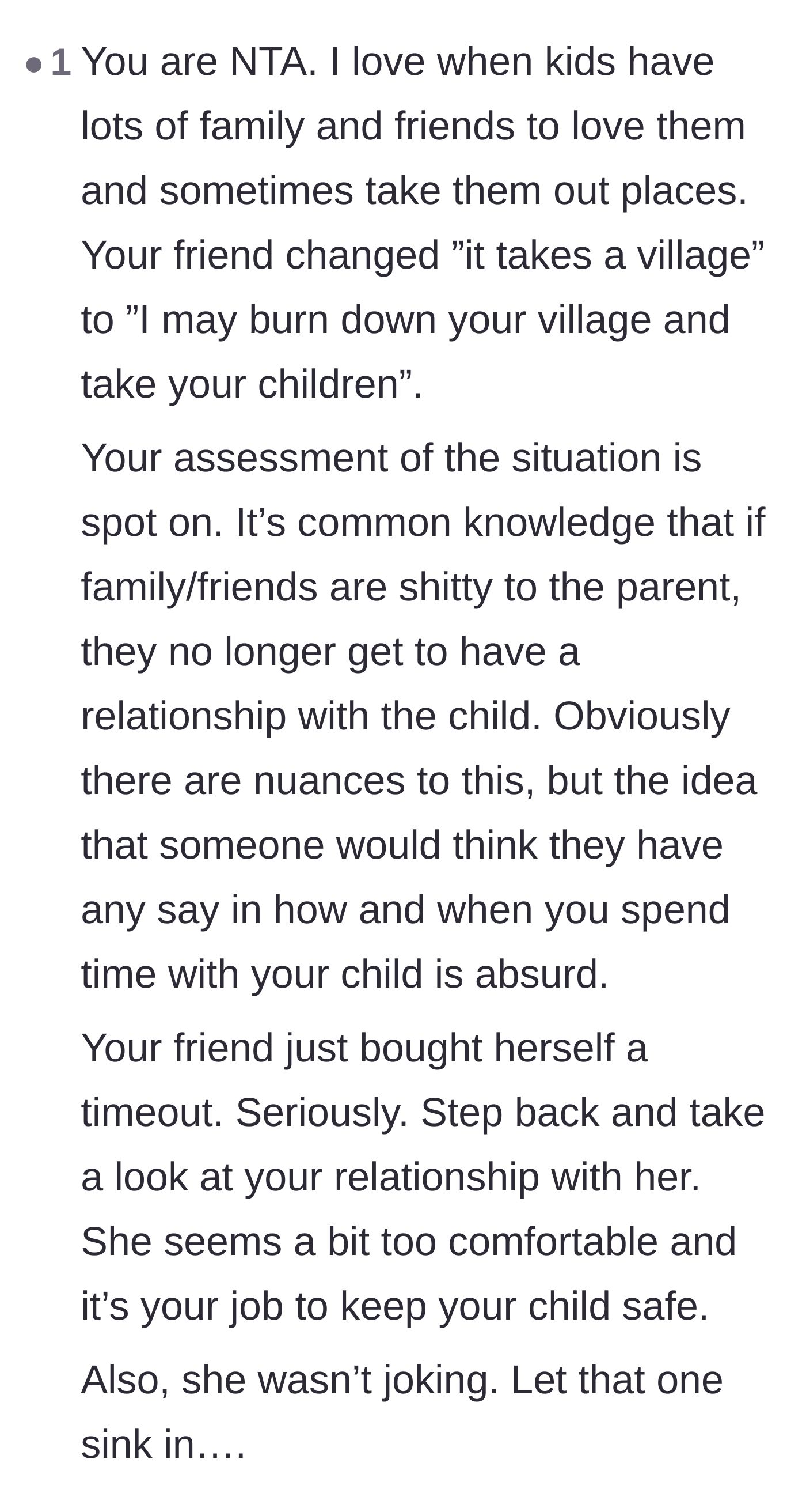 Comment thread 5 - Highlighting the absurdity of the friend's demands and confirming the insult was not a joke