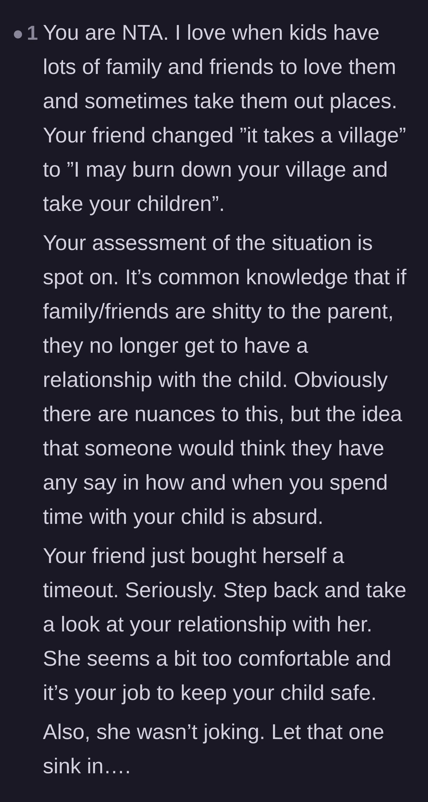 Comment thread 5 - Highlighting the absurdity of the friend's demands and confirming the insult was not a joke