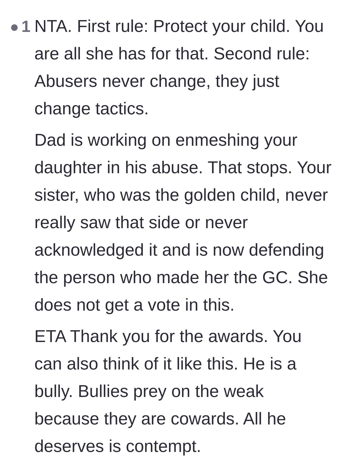 Comment thread 4 - Analysis of how abusers pivot their tactics and why the golden child defends the toxic dynamic.