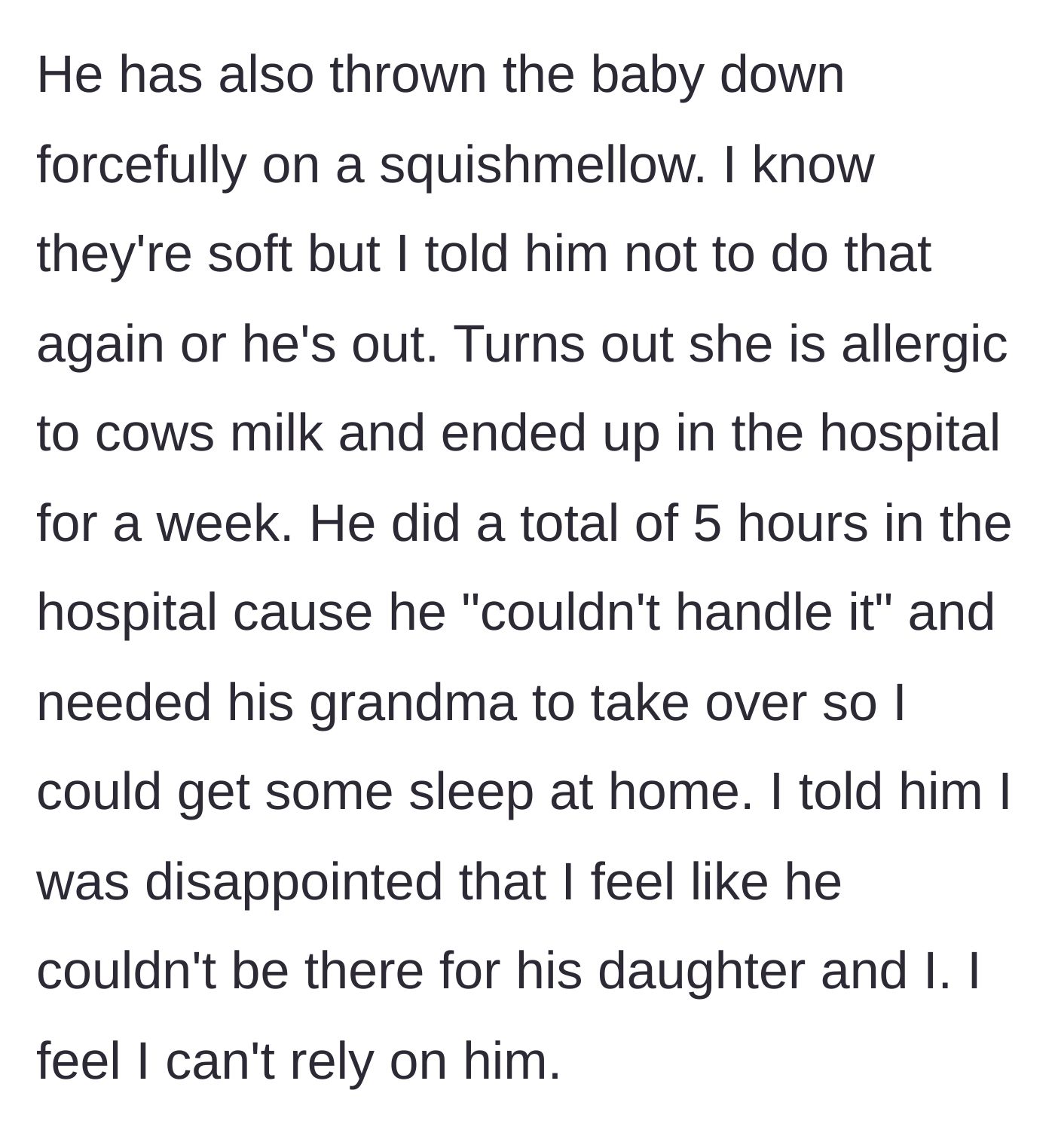 Story part 2 - A mother navigating her baby's hospital stay while her husband abandons them because it is too stressful.