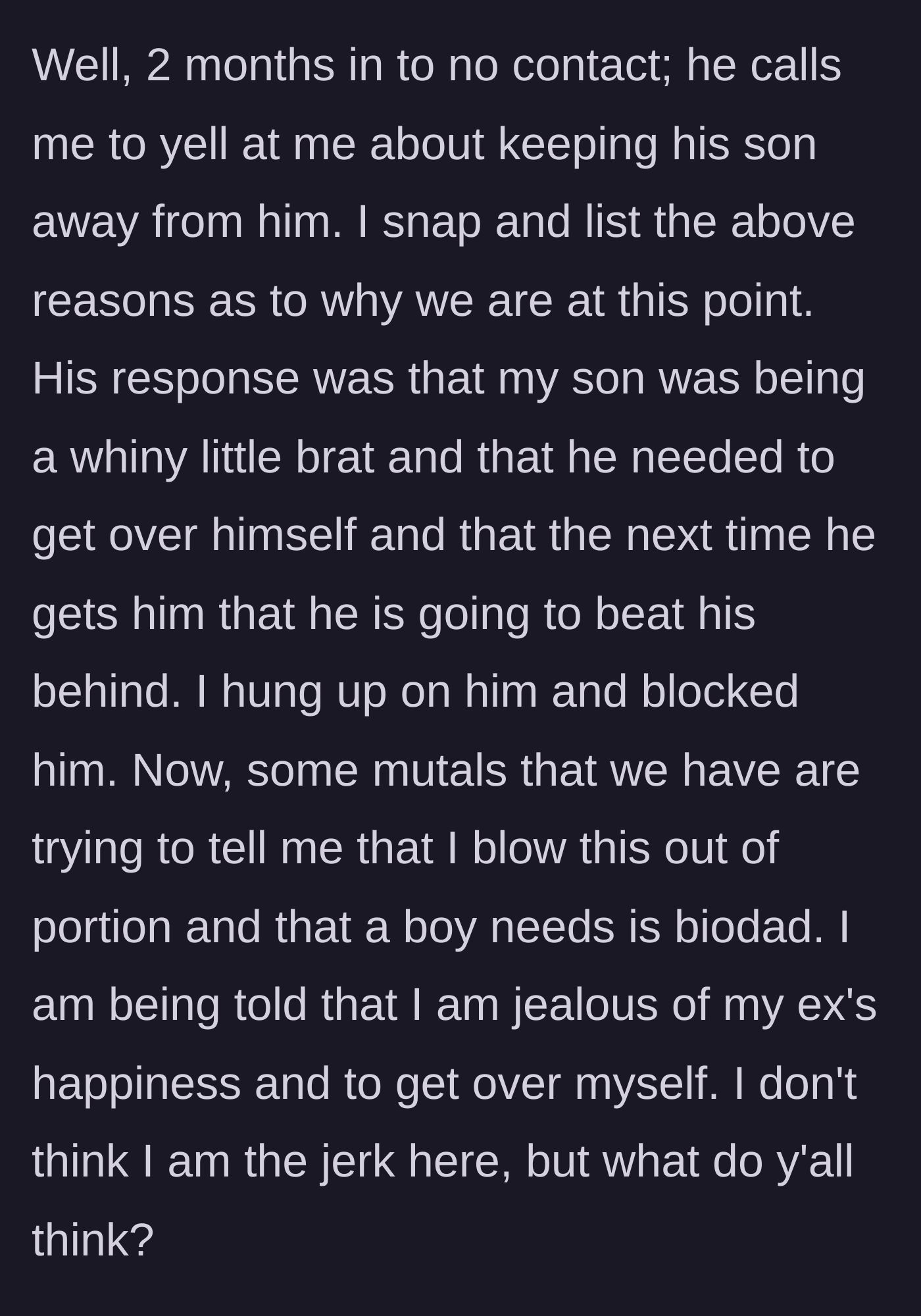 Story part 10 - The father angrily calls to threaten the boy, prompting the mother to hang up while mutual friends criticize her actions.