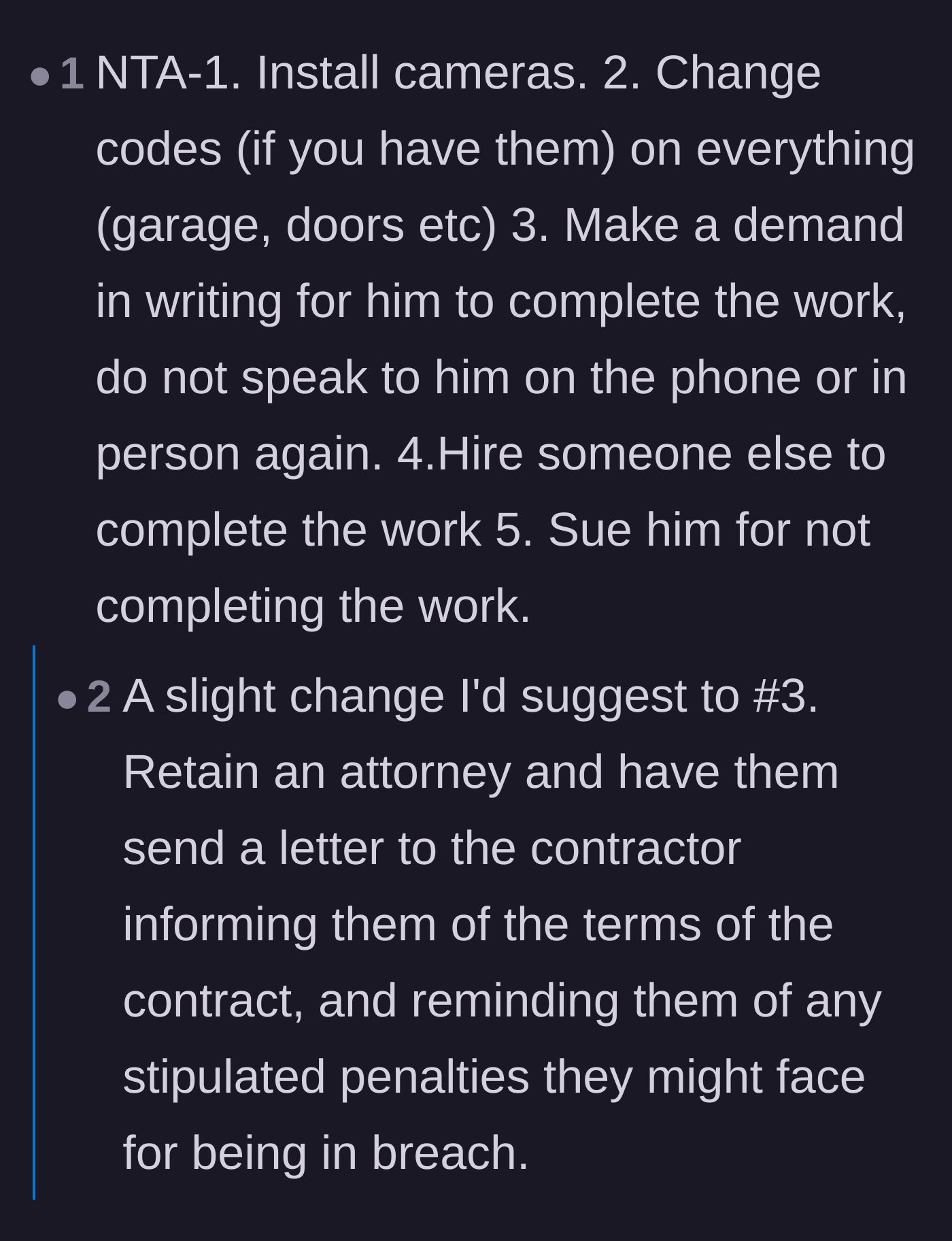 Comment thread 6 - A step-by-step legal and security checklist for severing ties with the contractor