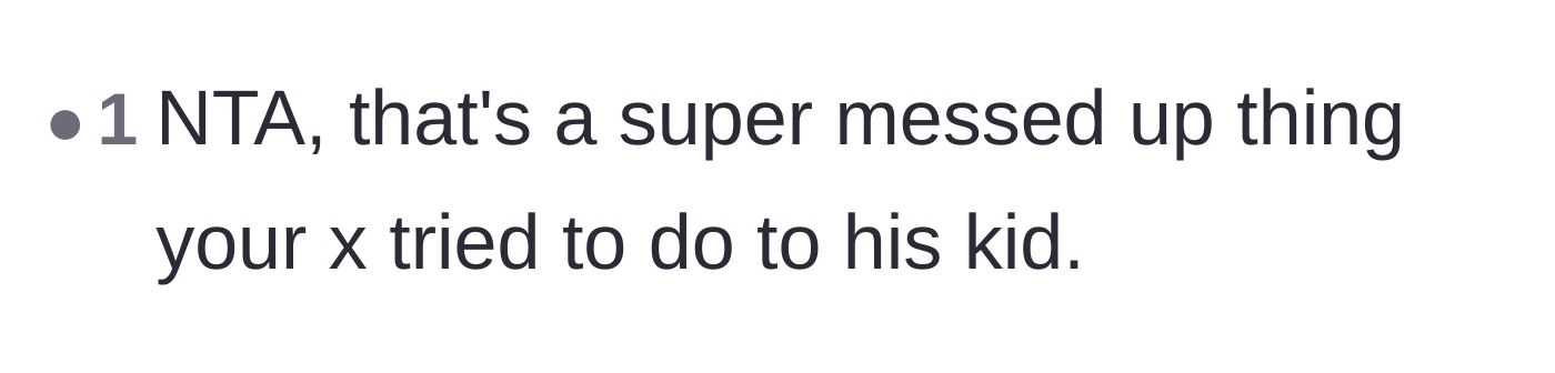 Comment thread 4 - A brief but intense reaction condemning the ex-husband's behavior.