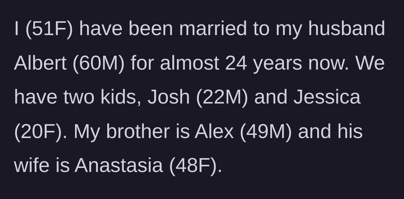 Story part 1 - Introduction to the author's immediate and extended family.
