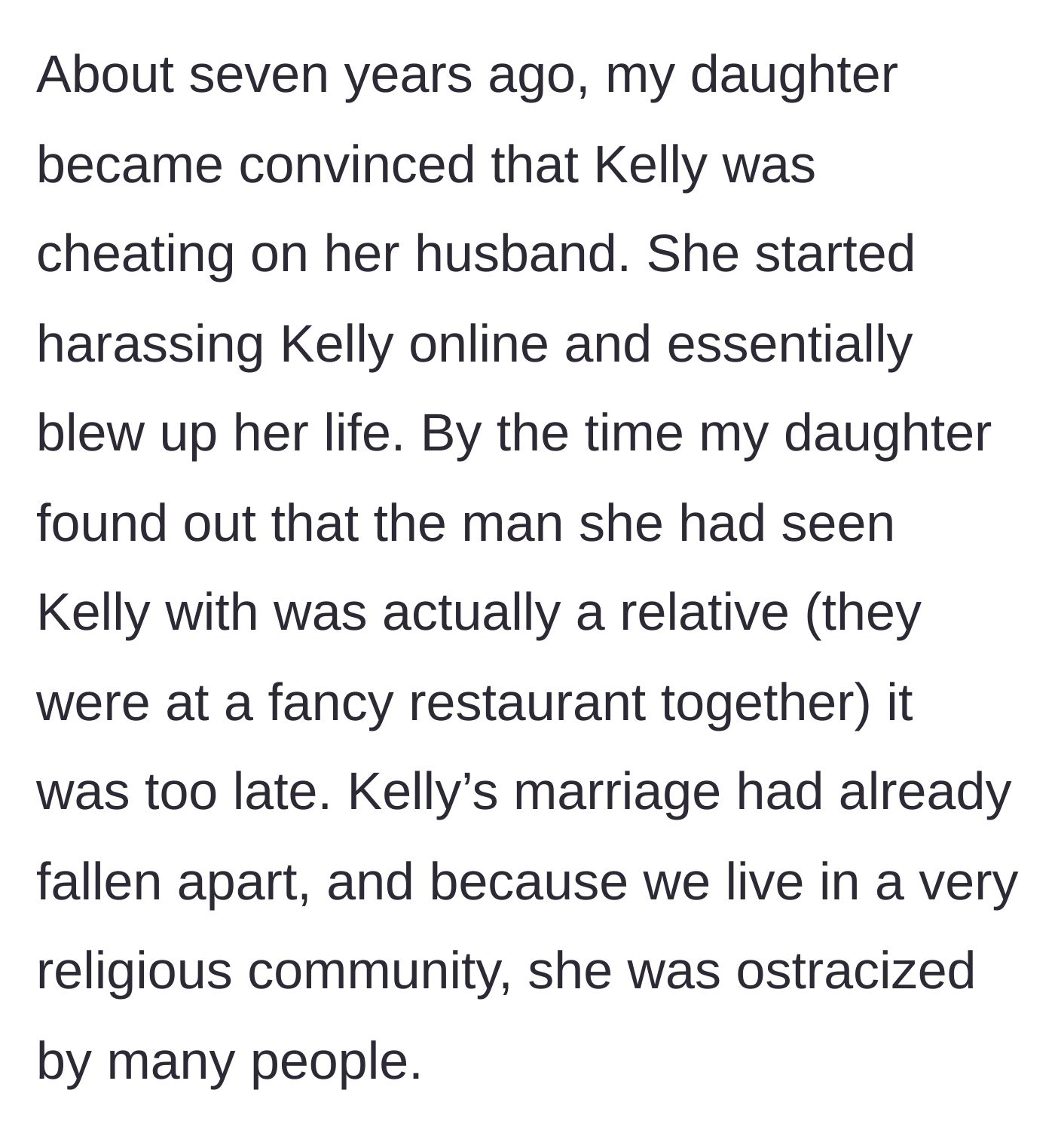 Story part 3 - A woman blowing up her friend's life online over a misunderstanding at a restaurant.