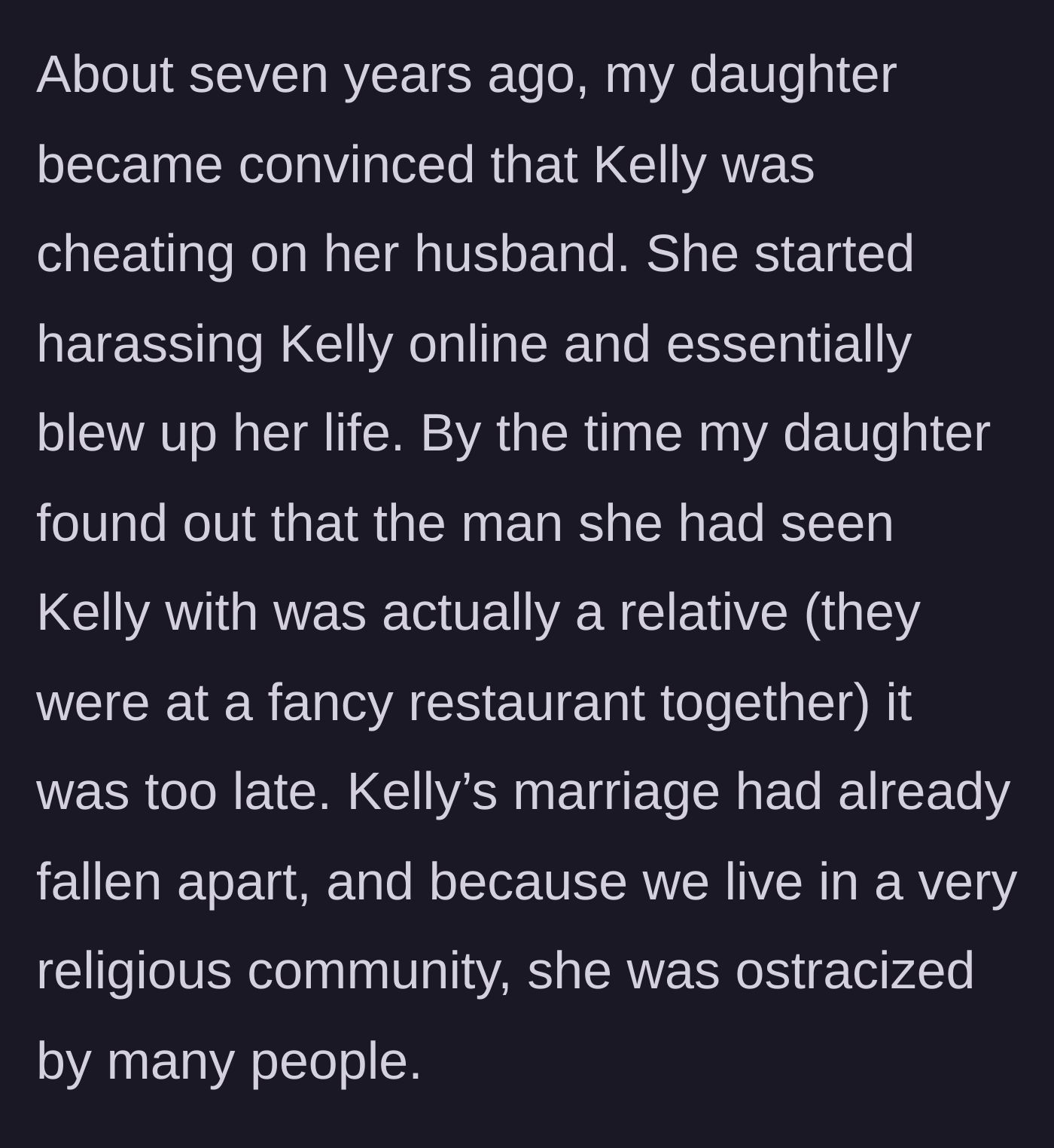 Story part 3 - A woman blowing up her friend's life online over a misunderstanding at a restaurant.