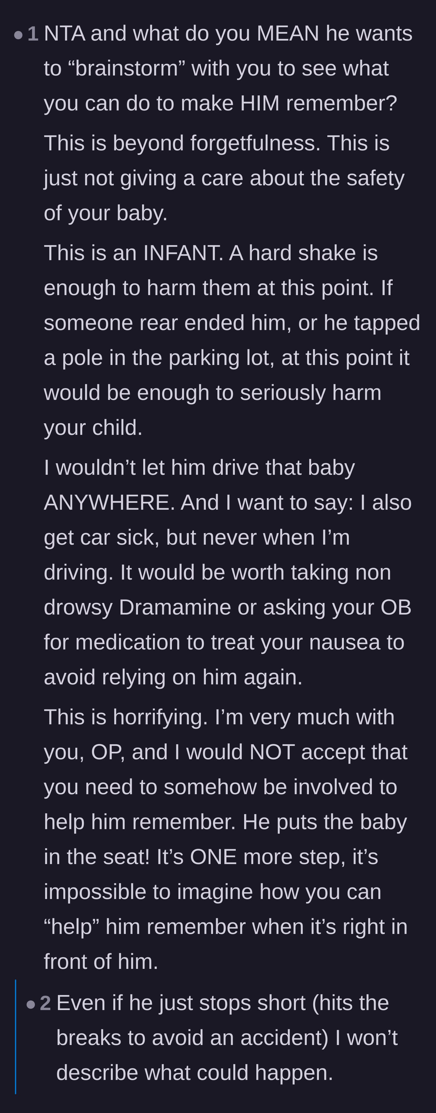 Comment thread 3 - Warnings about the physical fragility of infants and the deadly risks of positional asphyxiation.