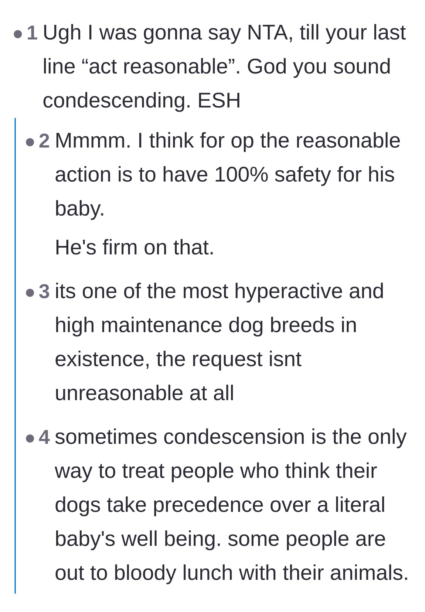 Comment thread 3 - Calling out the condescending attitude and discussing deeper family dysfunction