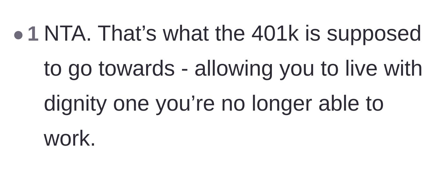 Comment thread 4 - Defining the true purpose of retirement savings as maintaining dignity