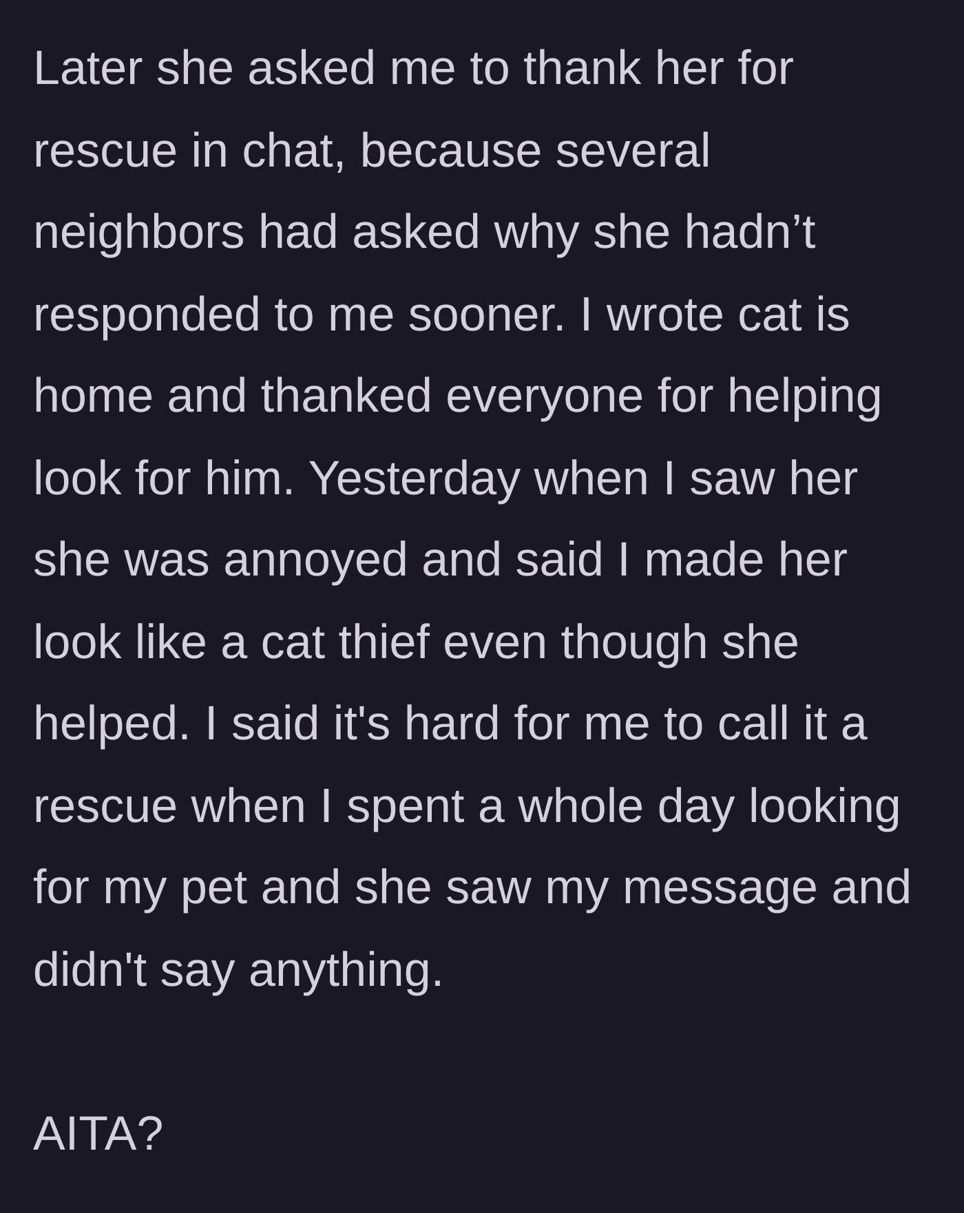 Story part 3 - Neighbor demands a public thank you to save face in the building chat, but the owner refuses.