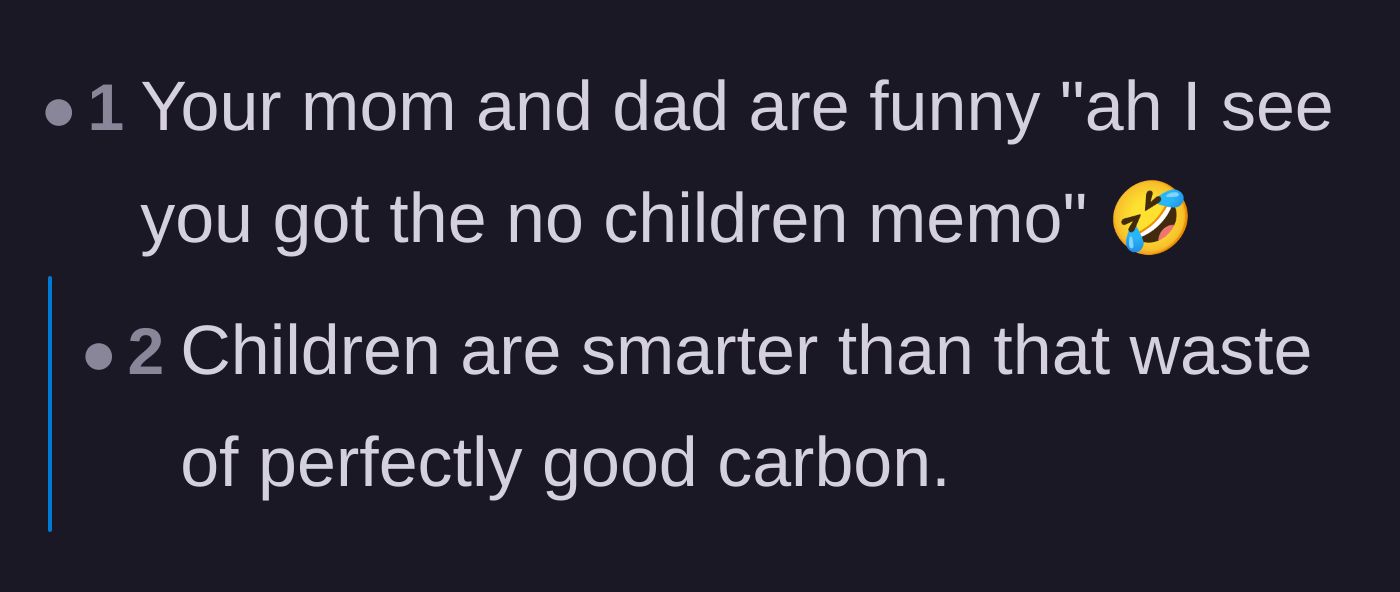 Comment thread 1 - Readers laughing at the father referring to the fiancé as a child who didn't get the memo.