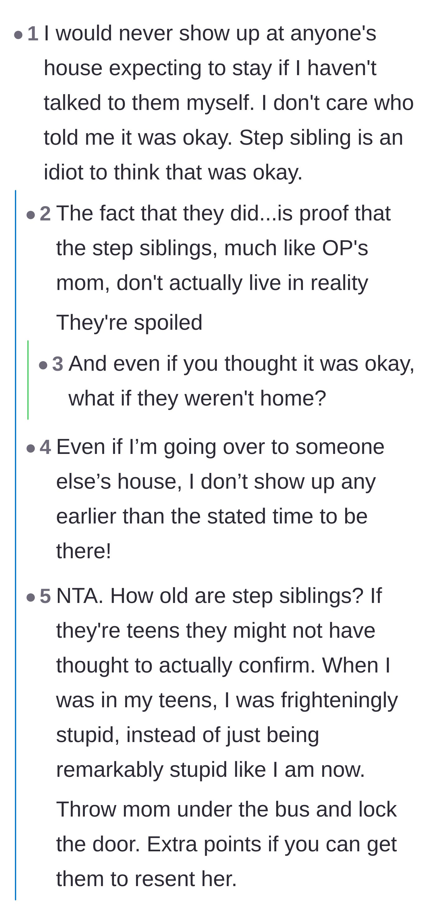 Comment thread 1 - Readers joking about how unbelievably foolish you have to be to show up at a house unannounced.