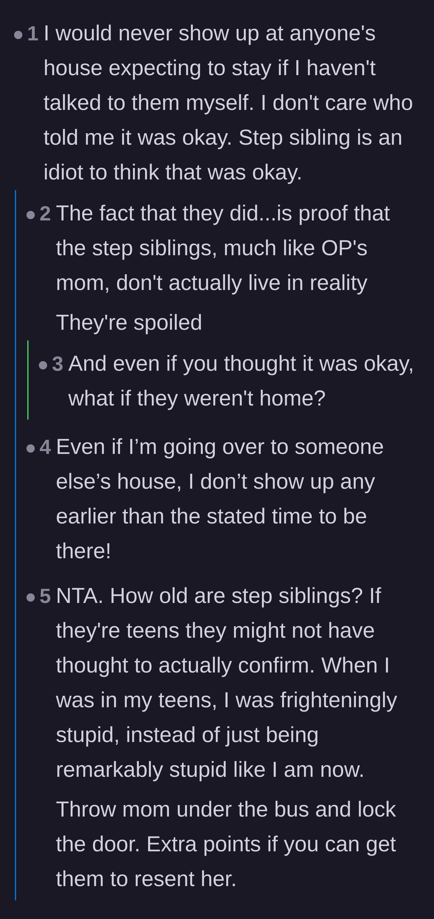 Comment thread 1 - Readers joking about how unbelievably foolish you have to be to show up at a house unannounced.