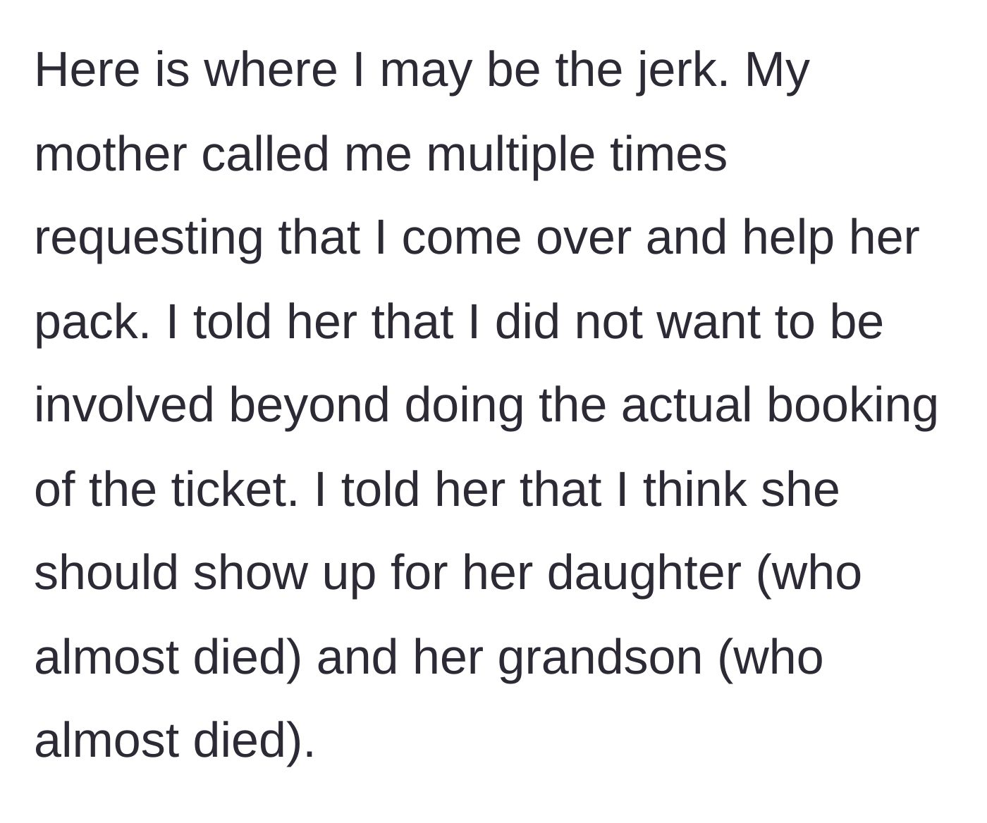 Story part 4 - A frustrated woman holding a phone away from her ear while someone yells through it.