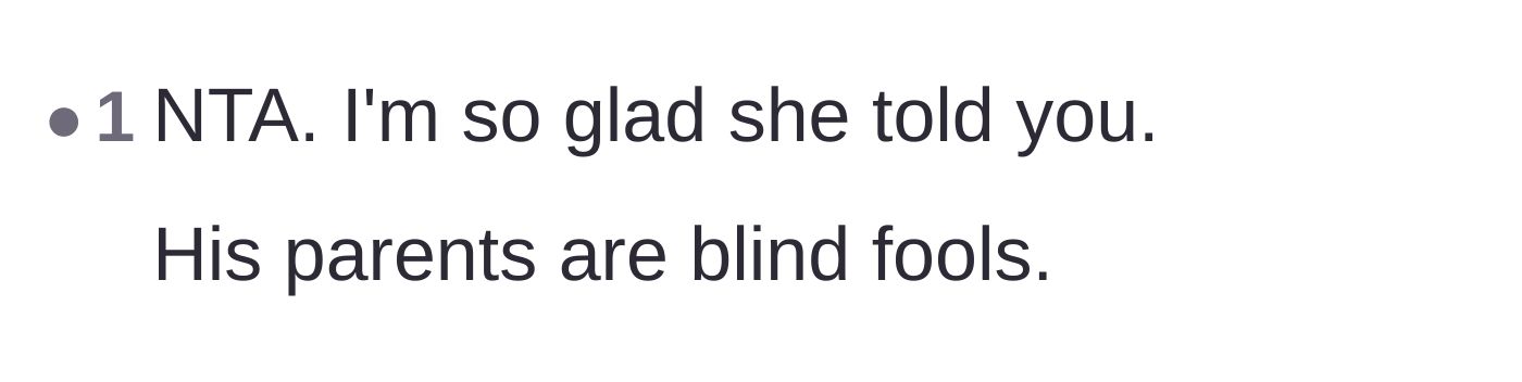 Comment thread 5 - Validating the mother's honesty and criticizing the grandparents' denial