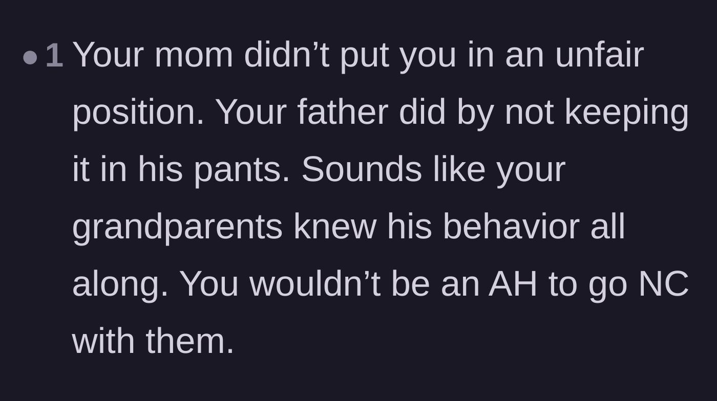 Comment thread 6 - Advising the poster to cut contact with the enabling grandparents