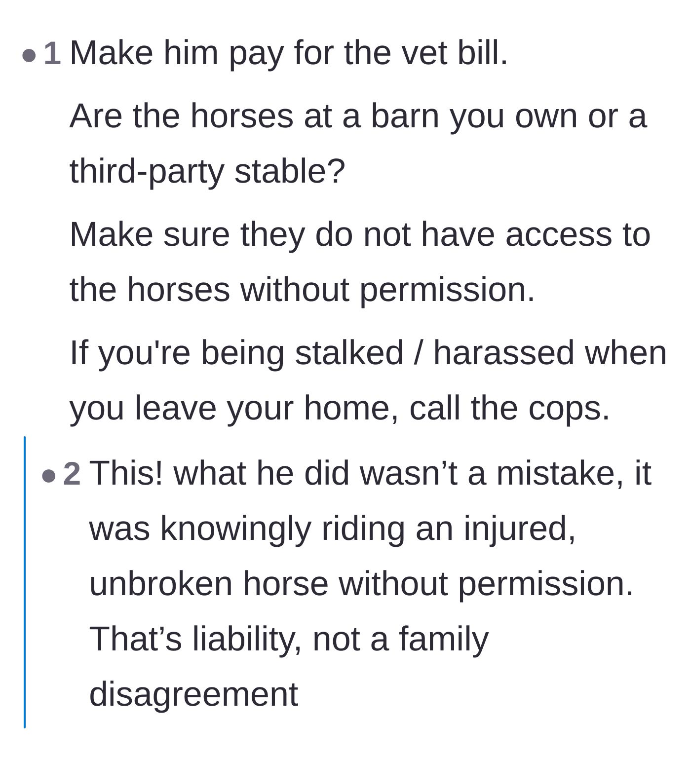 Comment thread 4 - Highlighting that this is a legal liability issue, not just a family dispute.