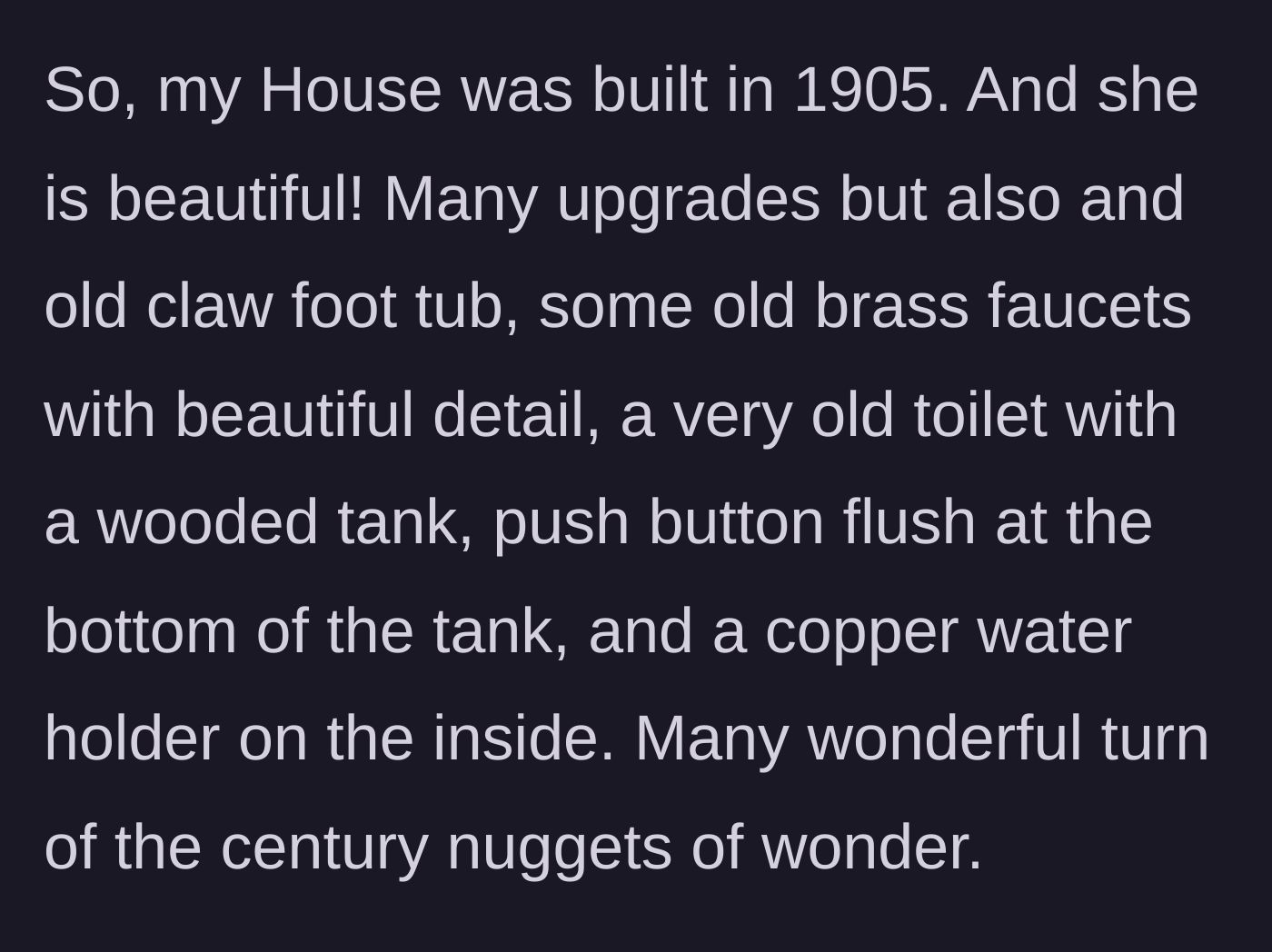 Story part 3 - A beautiful 1905 historic bathroom with a clawfoot tub and copper details.