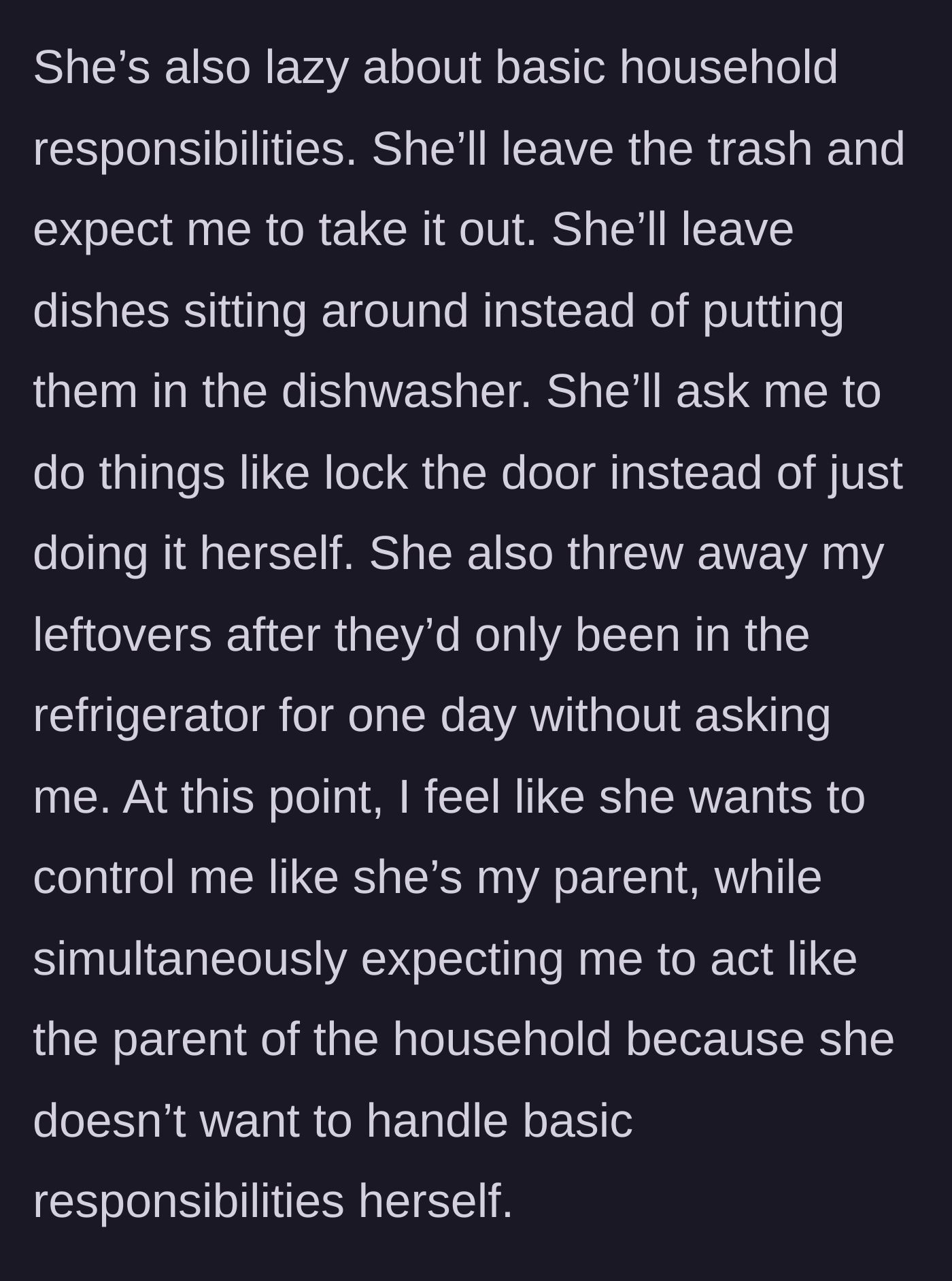 Story part 6 - A pile of dirty dishes and perfectly good leftovers being thrown in the trash.