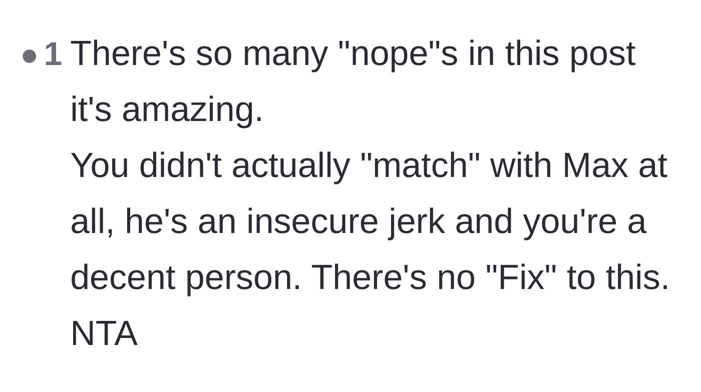 Comment thread 6 - A commenter declaring the entire situation a massive 'nope' with no possible fix.