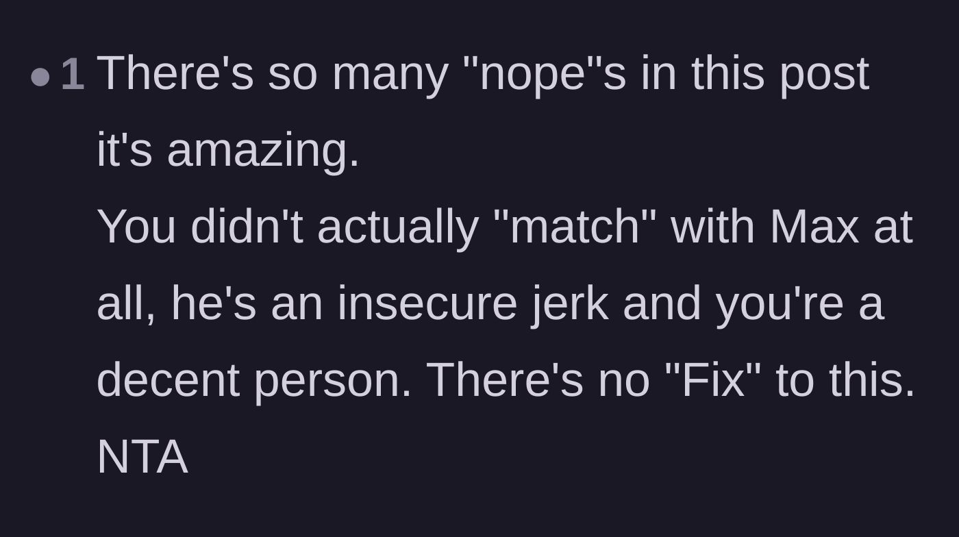 Comment thread 6 - A commenter declaring the entire situation a massive 'nope' with no possible fix.