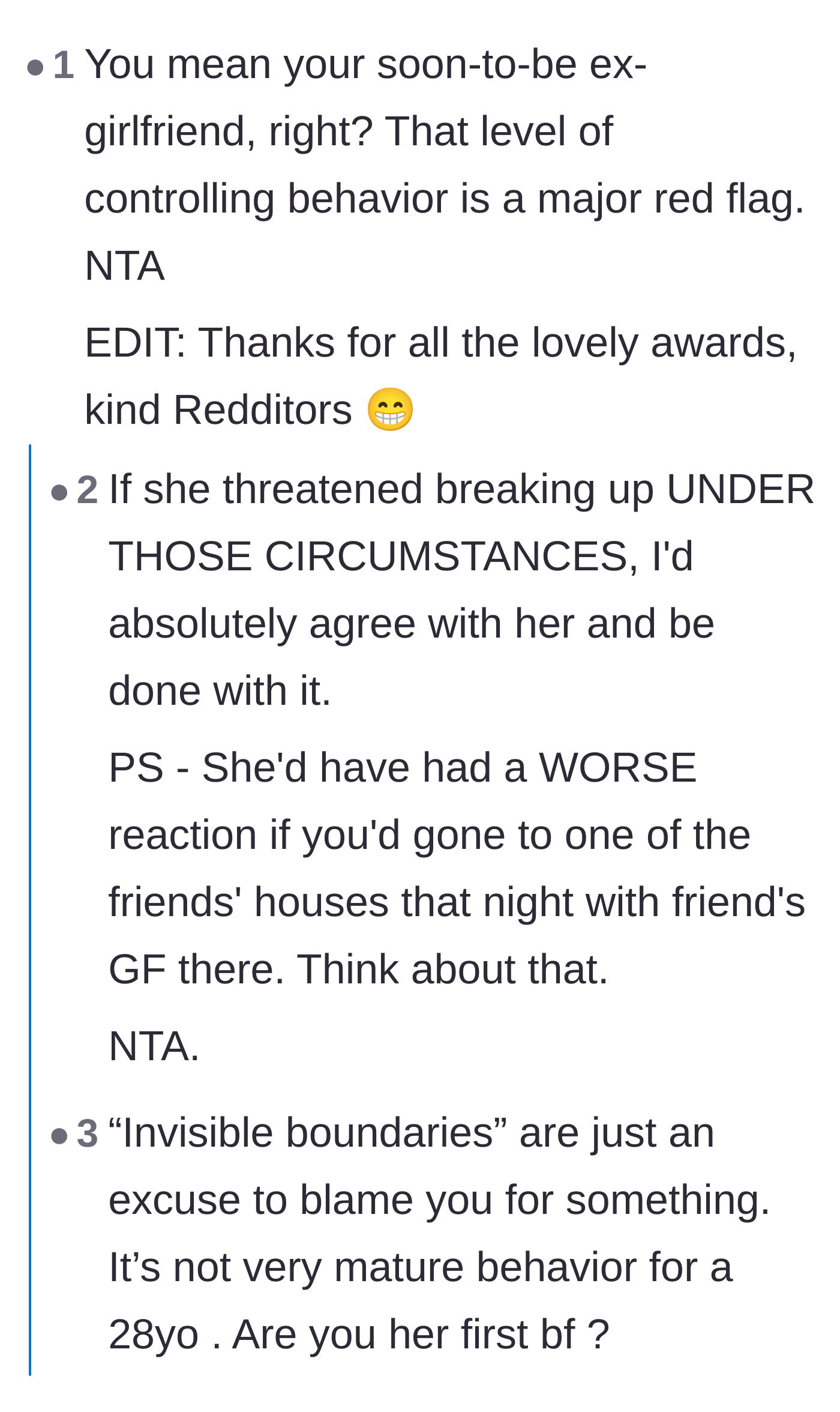 Comment thread 2 - Commenters pointing out that her behavior is ridiculously immature for a woman in her late twenties.