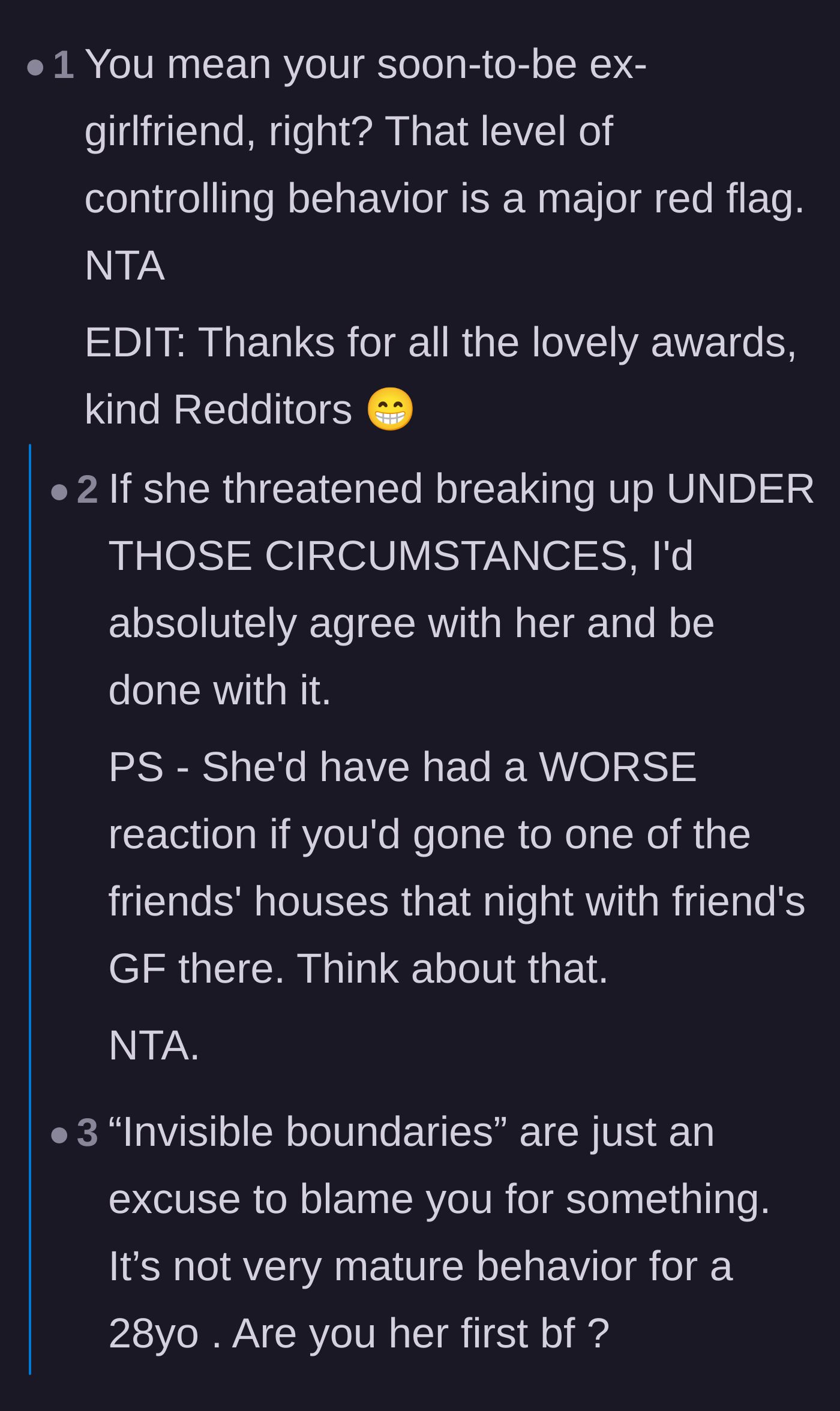 Comment thread 2 - Commenters pointing out that her behavior is ridiculously immature for a woman in her late twenties.