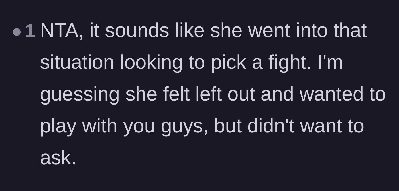 Comment thread 3 - Analyzing the roommate's hidden motives for picking a fight over the common area.