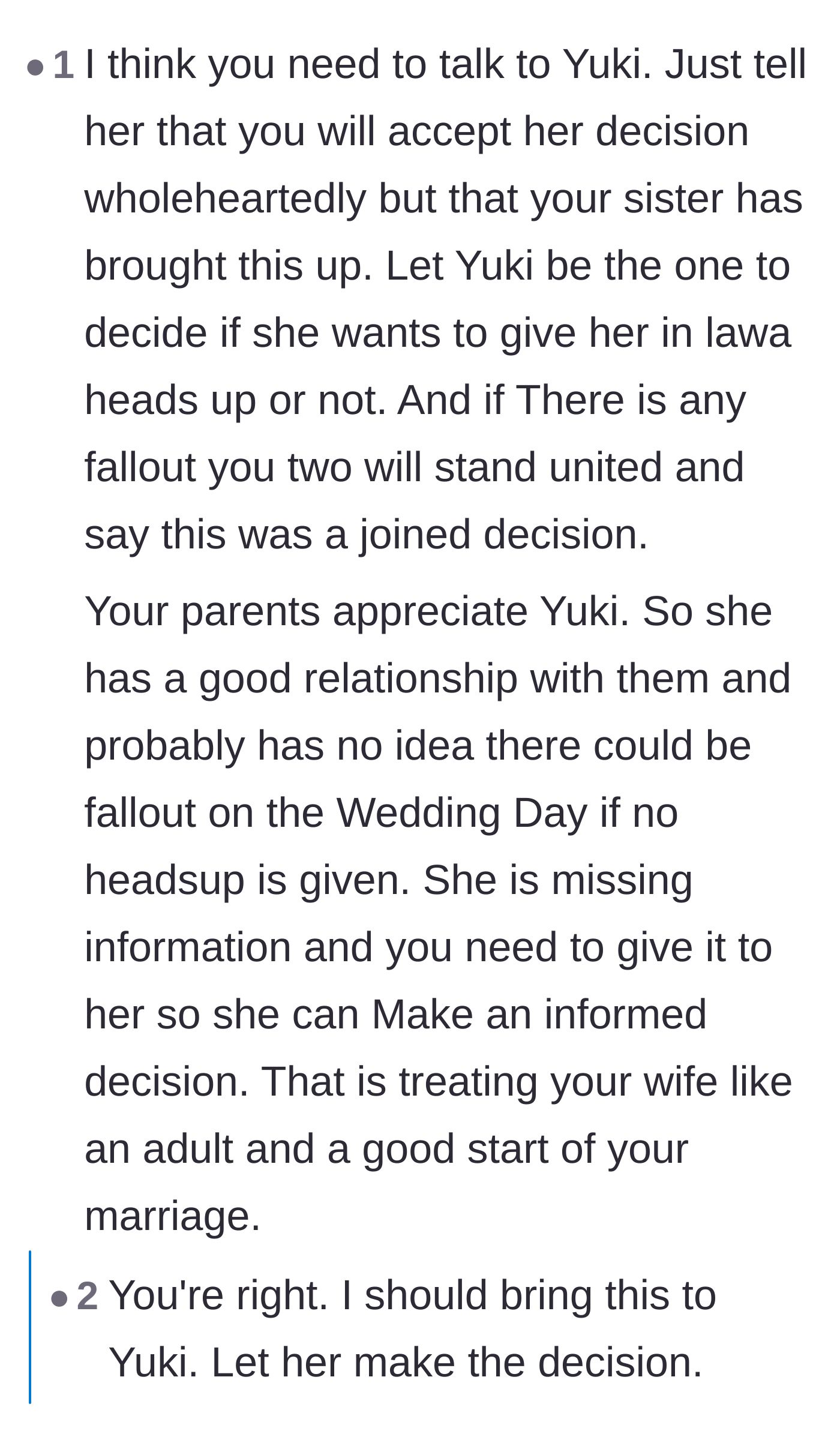 Comment thread 3 - Commenters advising the groom to stop guessing and just talk to his fiancée about the potential drama.
