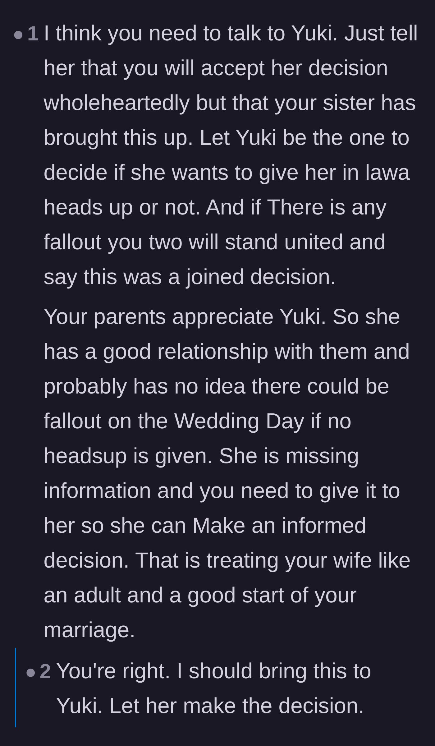 Comment thread 3 - Commenters advising the groom to stop guessing and just talk to his fiancée about the potential drama.