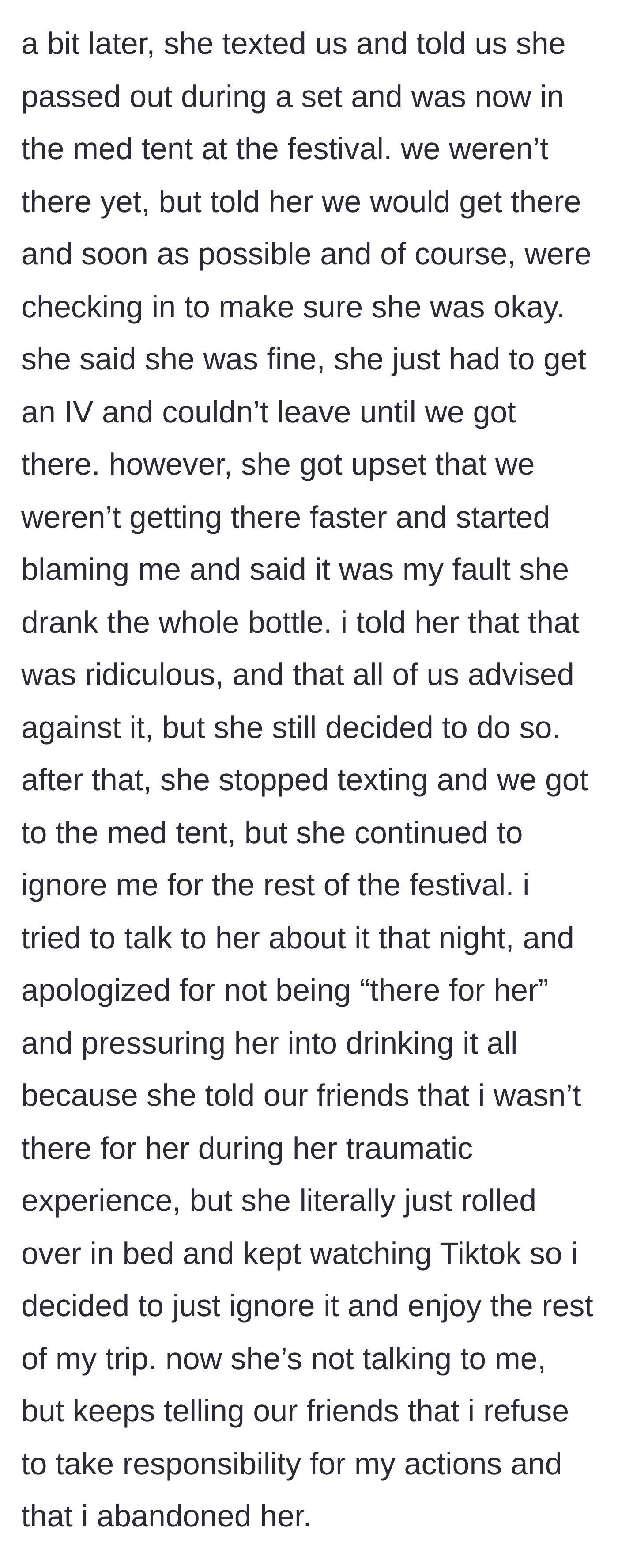 Story part 4 - An argument erupts as the friend tries to leave with the stolen alcohol, refusing to pay for it.