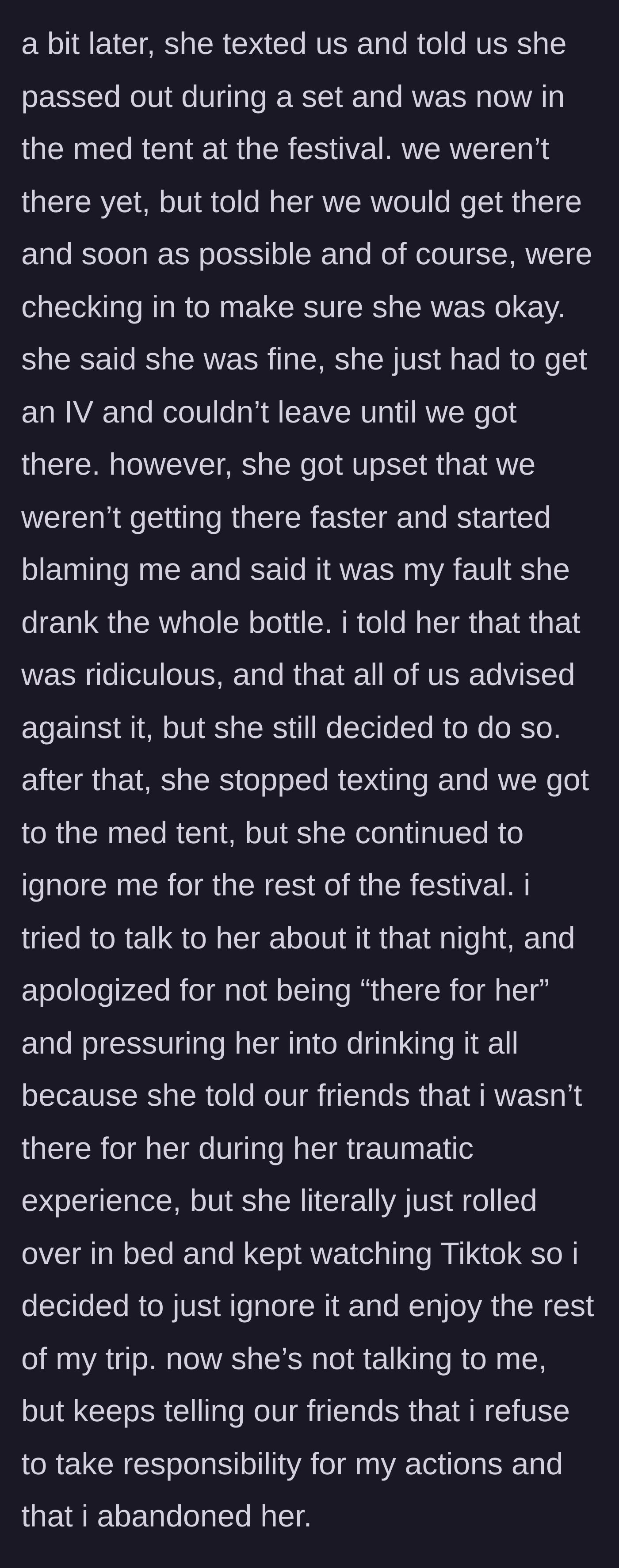 Story part 4 - An argument erupts as the friend tries to leave with the stolen alcohol, refusing to pay for it.