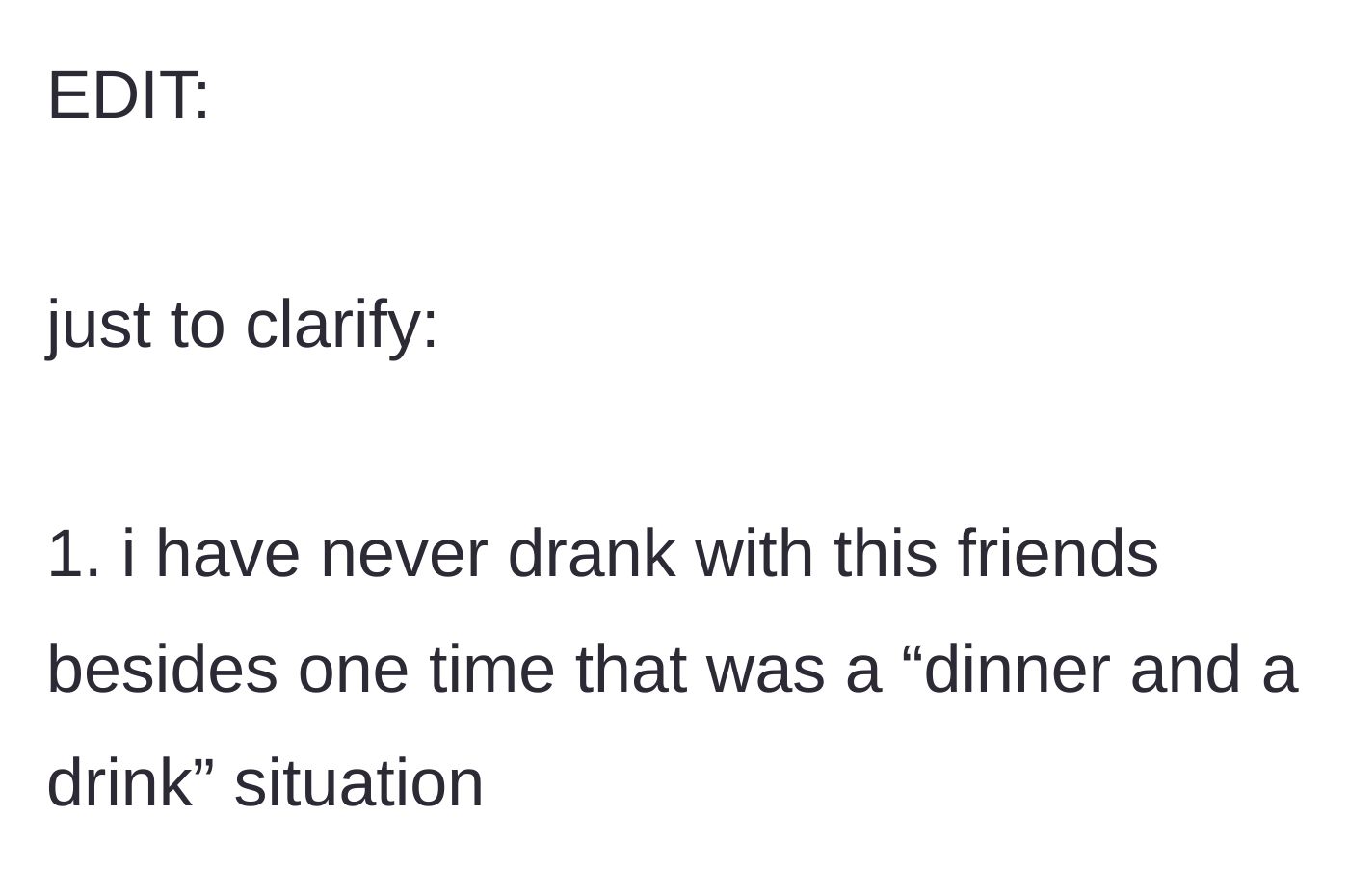Story part 5 - The friend ends up in the medical tent on an IV, then blames the author and gives her the silent treatment.