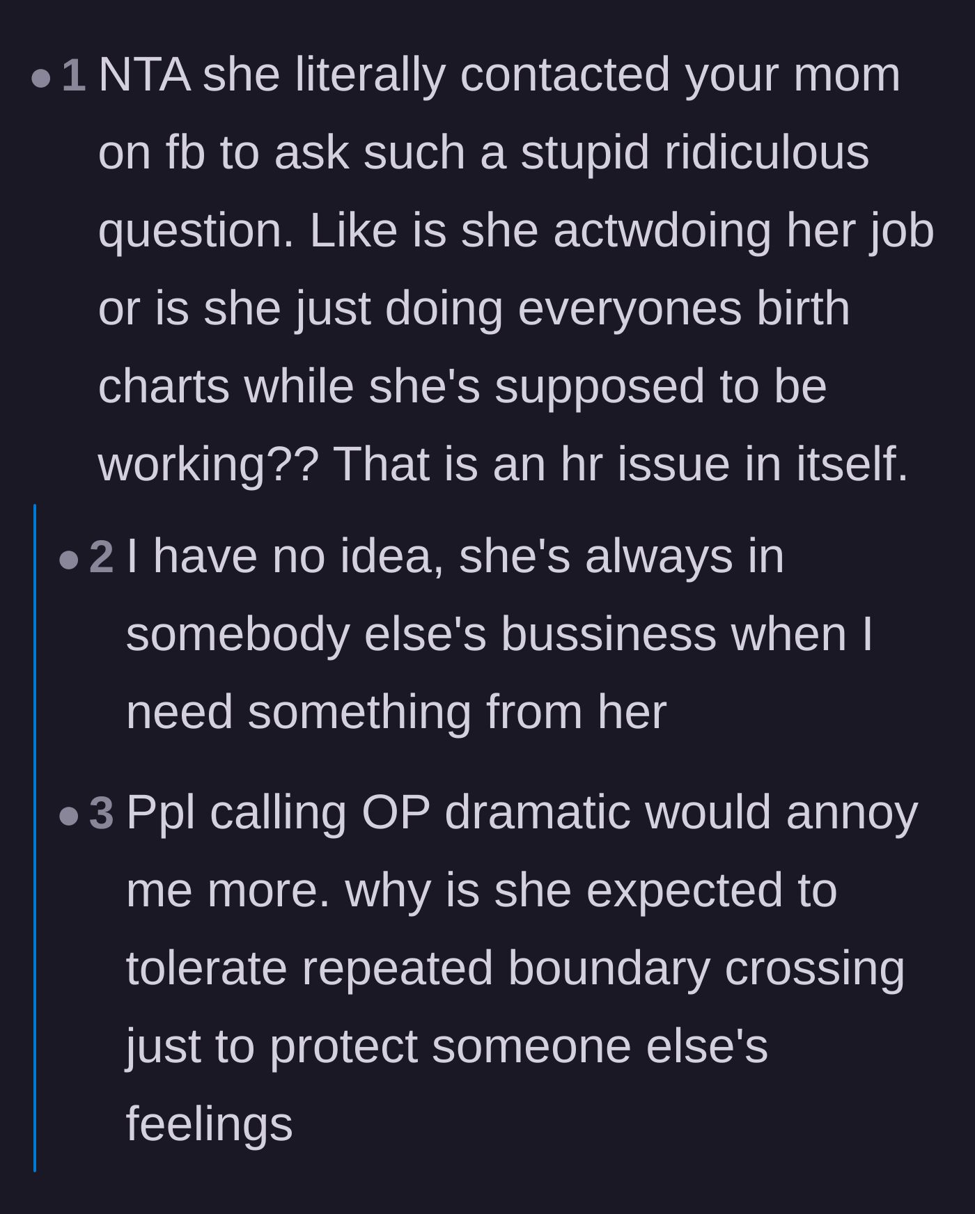 Comment thread 5 - Readers question how much actual work the astrology-obsessed coworker is getting done on company time.