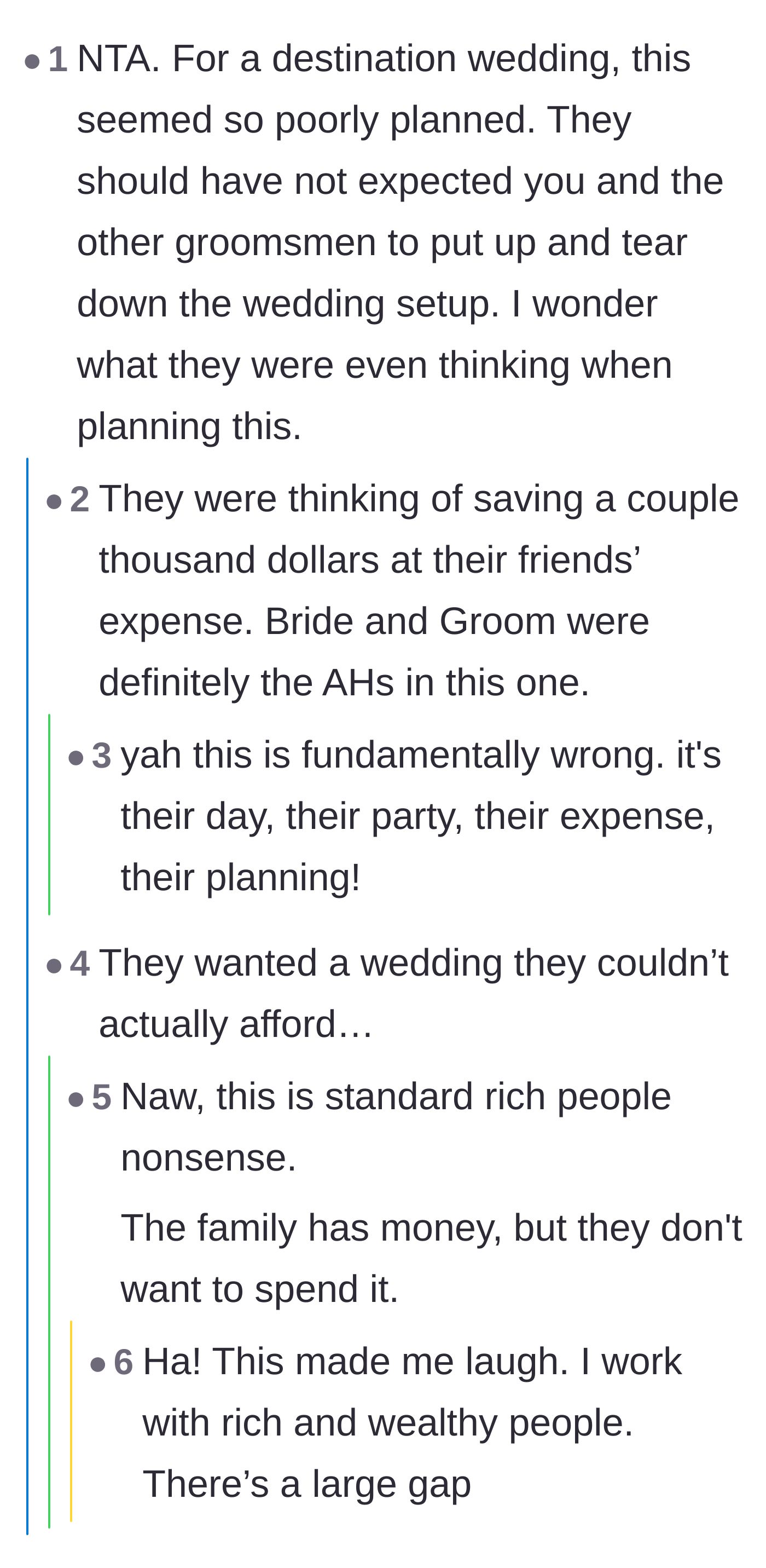 Comment thread 3 - Users sharing stories about how notoriously cheap wealthy people can be when it comes to paying for services.